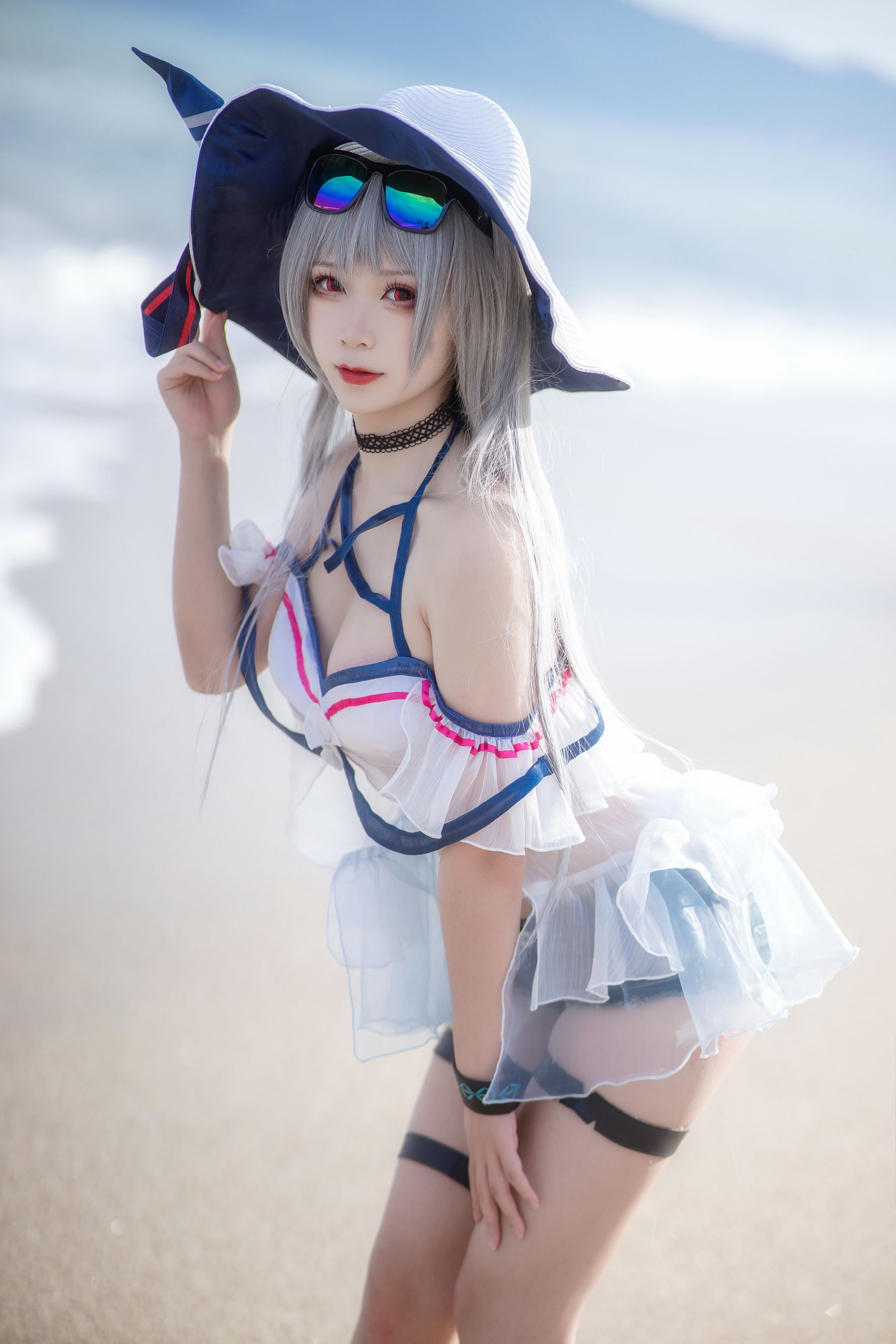 [Cosplay] 动漫博主樱落酱w - 斯卡蒂泳装  第21张