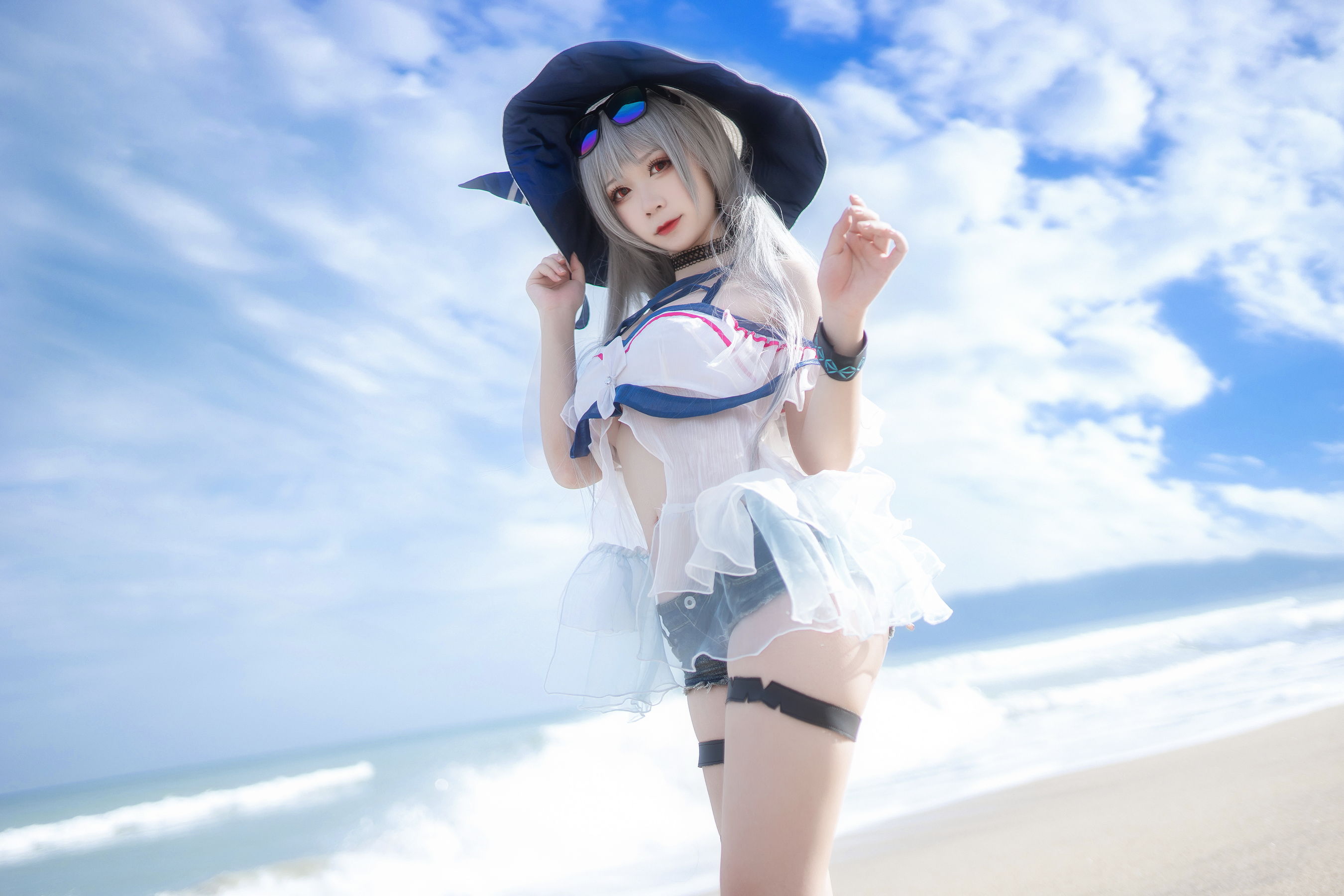 [Cosplay] 动漫博主樱落酱w - 斯卡蒂泳装  第14张