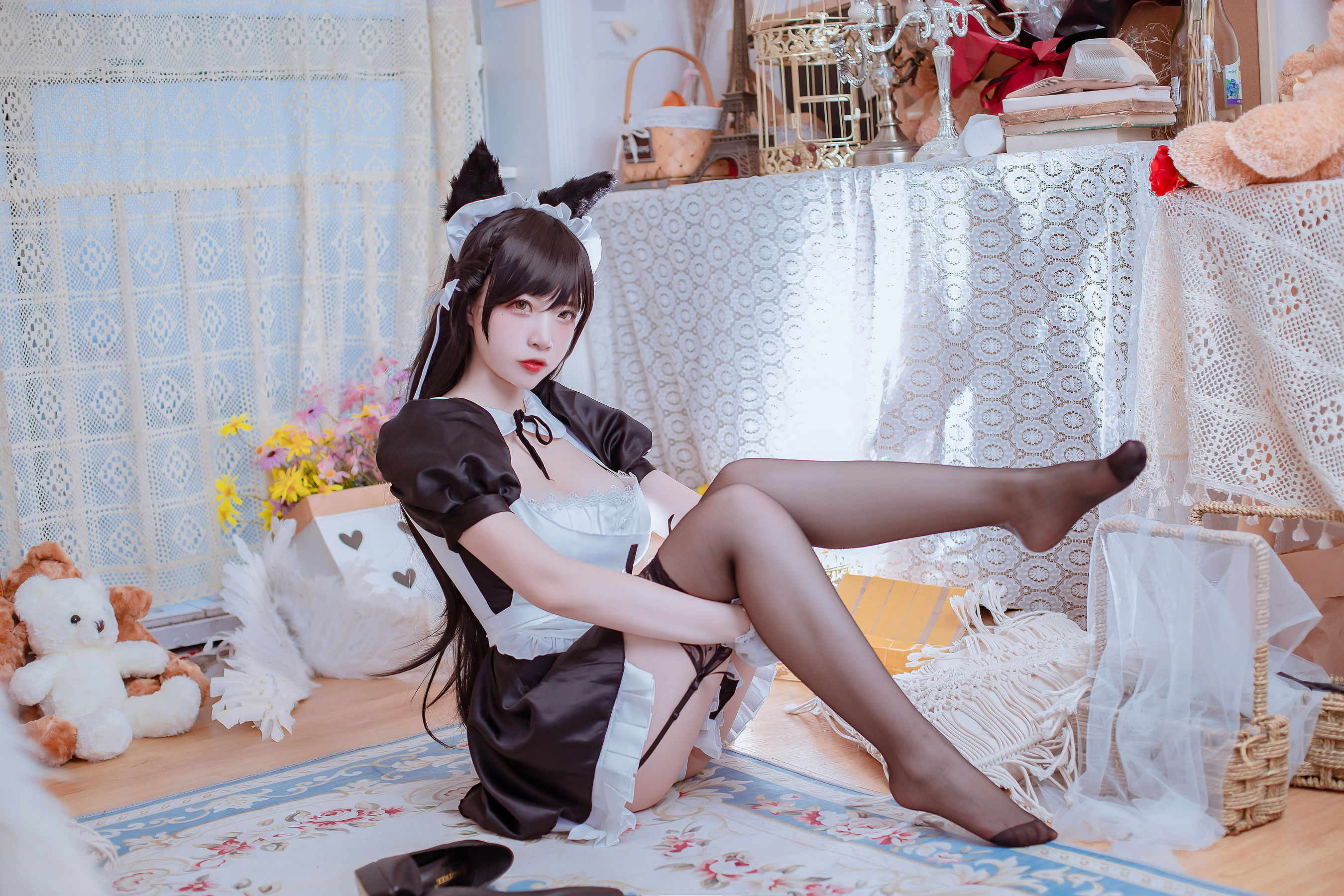 [Cosplay写真] 人气Coser二佐Nisa - 犬之眷之碧蓝爱宕 女仆  第19张