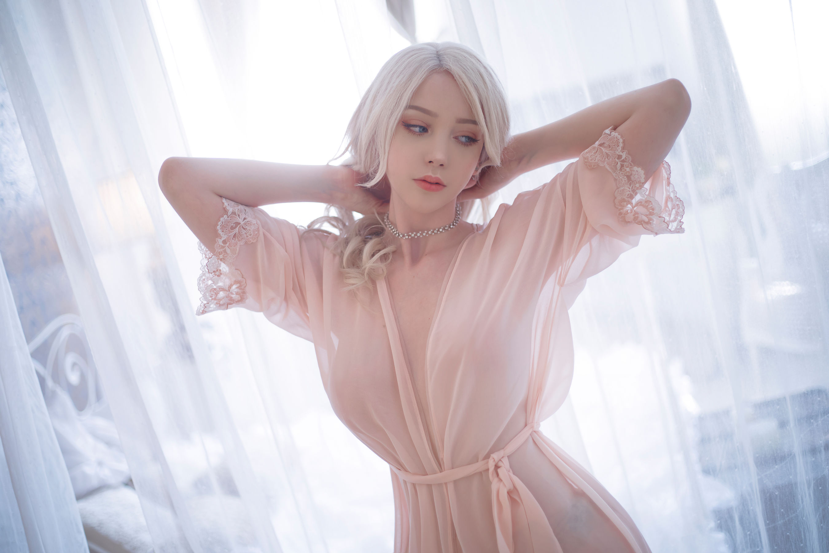 [COS福利] 国外美女SayaTheFox - 粉色套裝  第10张