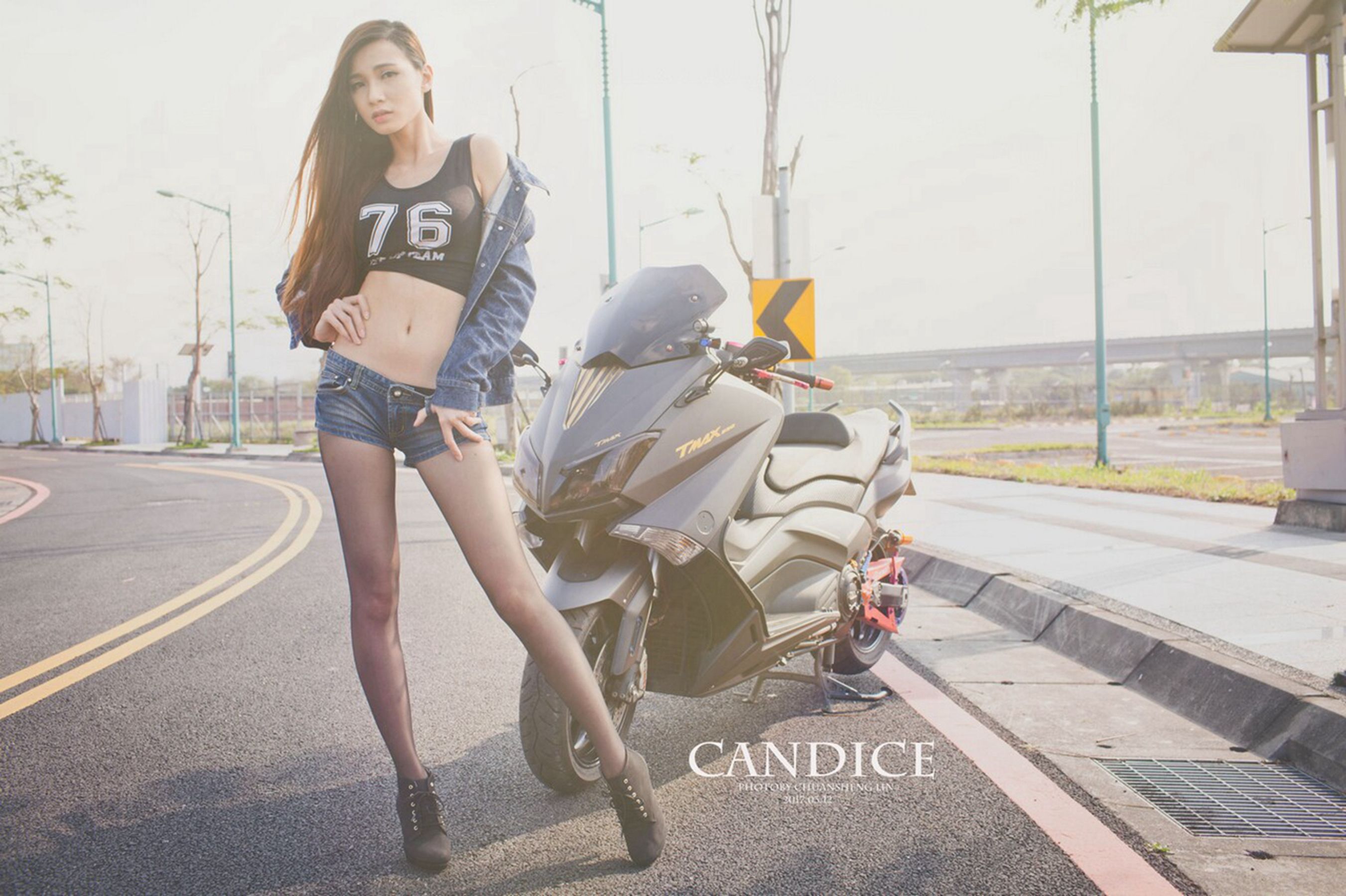 [台湾女神]  蔡译心Candice - 摩托机车时尚女郎 第43张