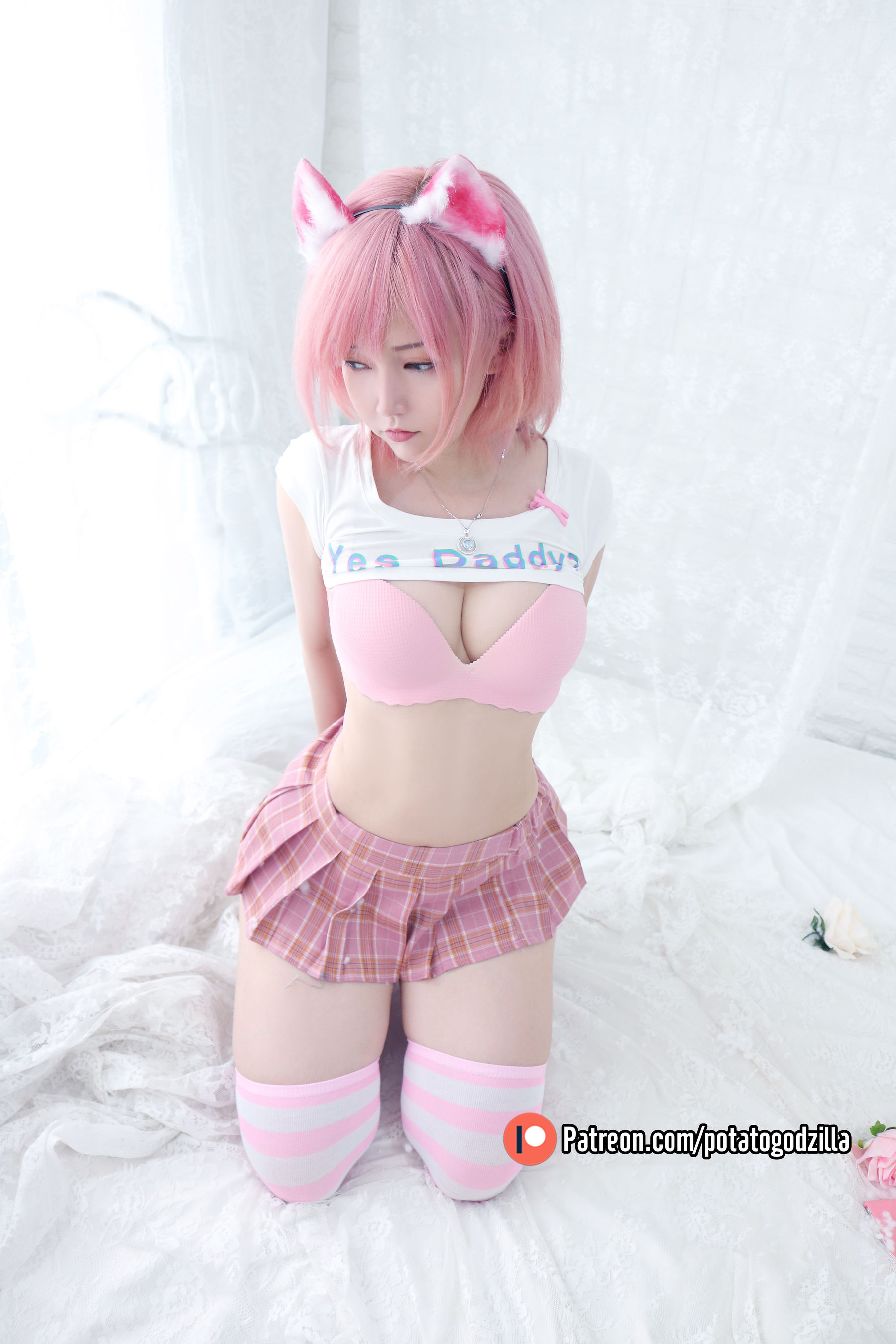  Coser小姐姐Potato Godzilla - Pink Casual 第26张