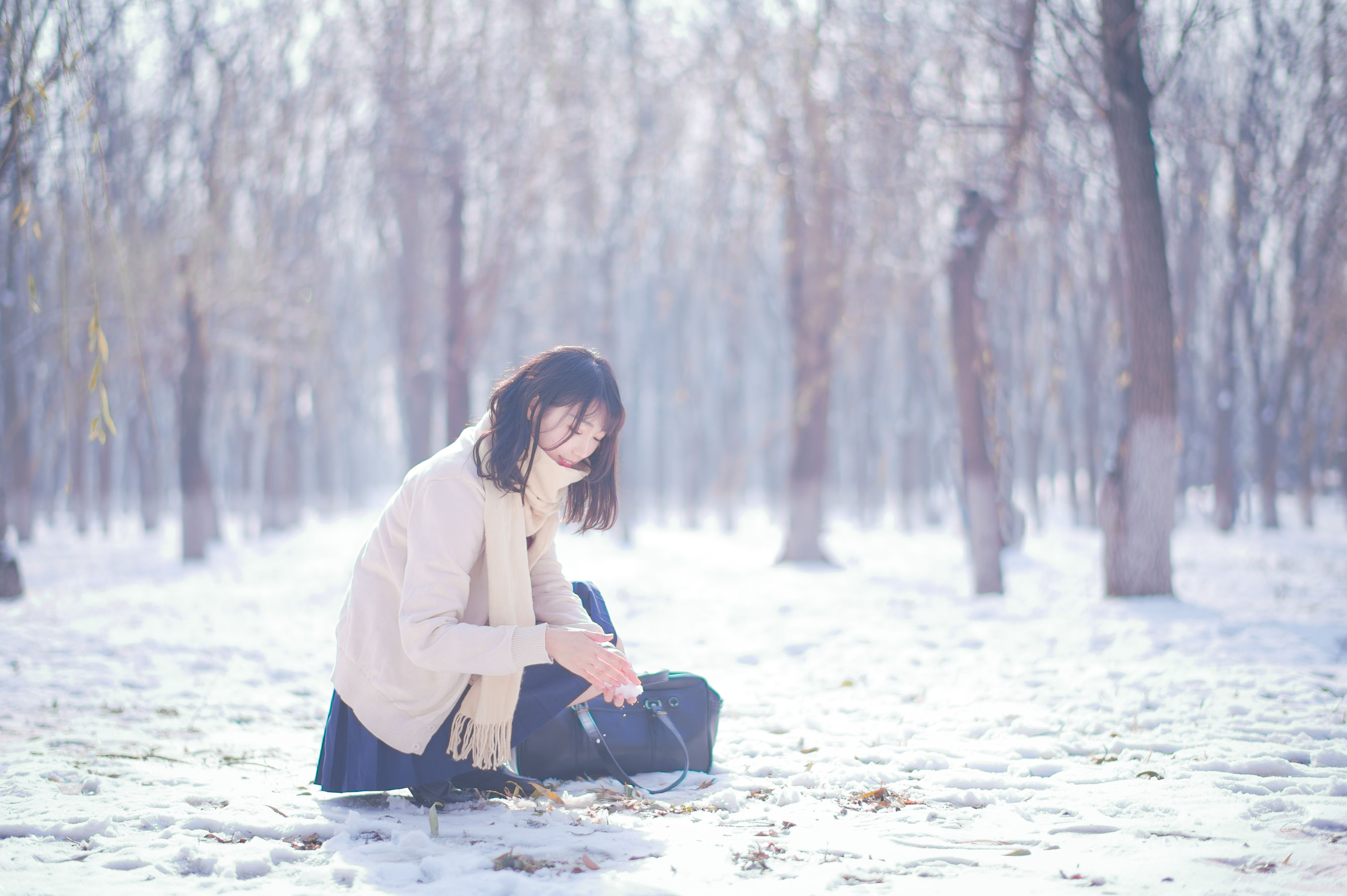  周叽是可爱兔兔 - 雪景JK 第1张