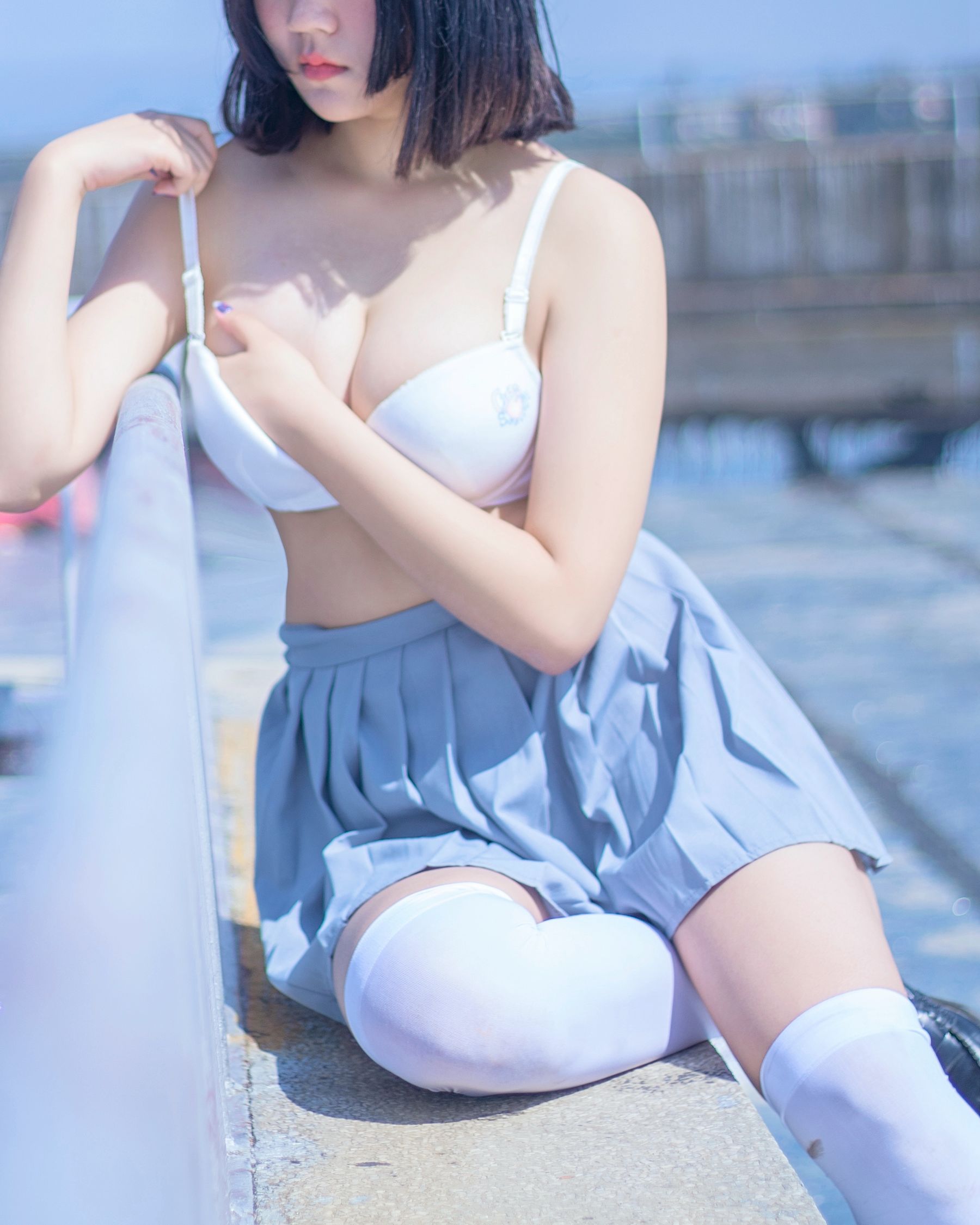  微博妹子 汐 - 天台JK 第37张