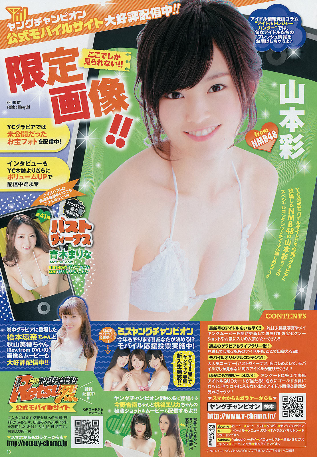 [Young Champion] 2014年No.11 山本彩 橋本環奈 秋山美穂  第13张