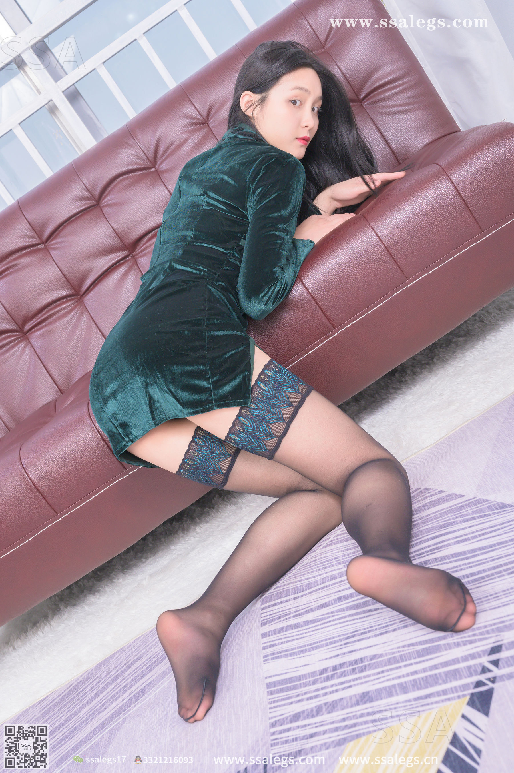 [SSA丝社]超清写真 No.331 君君 世界最美孔雀翎长筒丝袜(下)  第83张