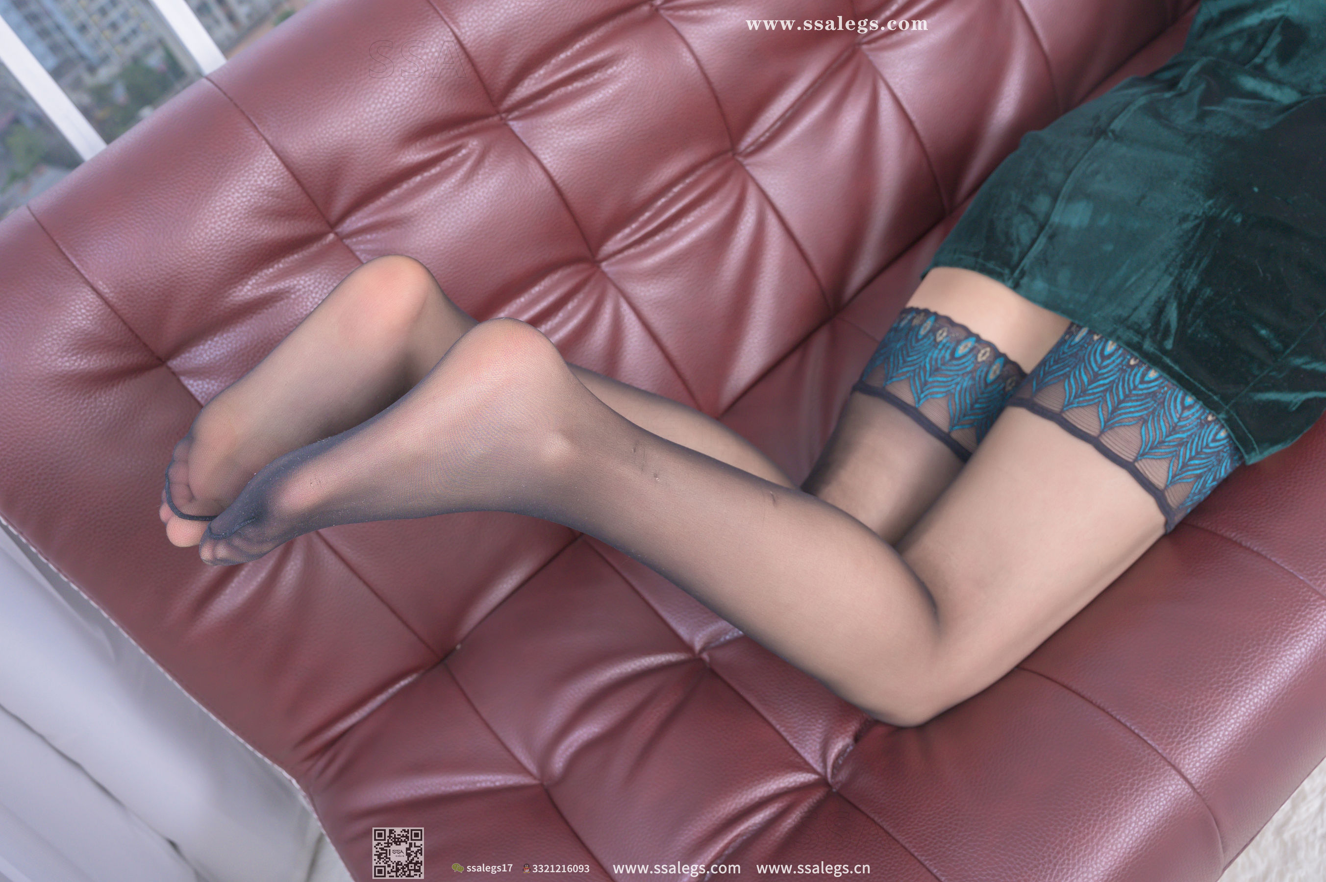 [SSA丝社]超清写真 No.331 君君 世界最美孔雀翎长筒丝袜(下)  第129张