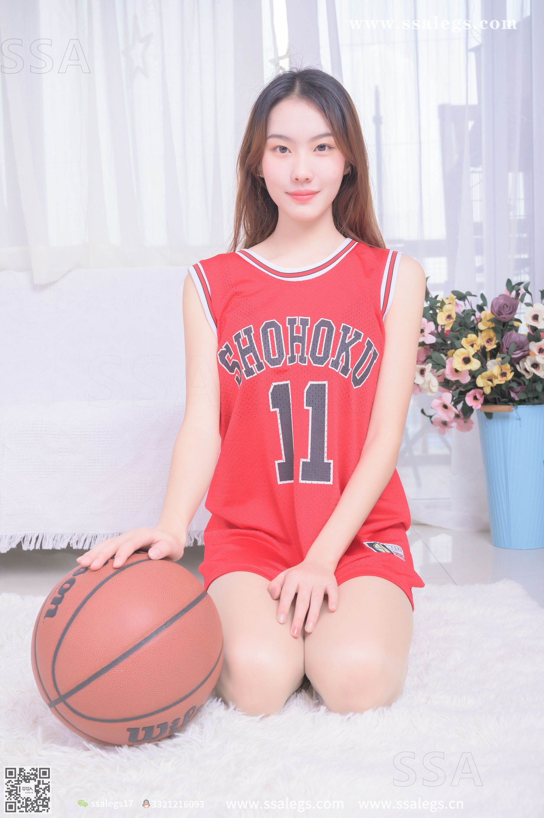 [SSA丝社]超清写真 No.325 素素 小姐姐放假在家穿丝袜陪你玩篮球(下)  第22张