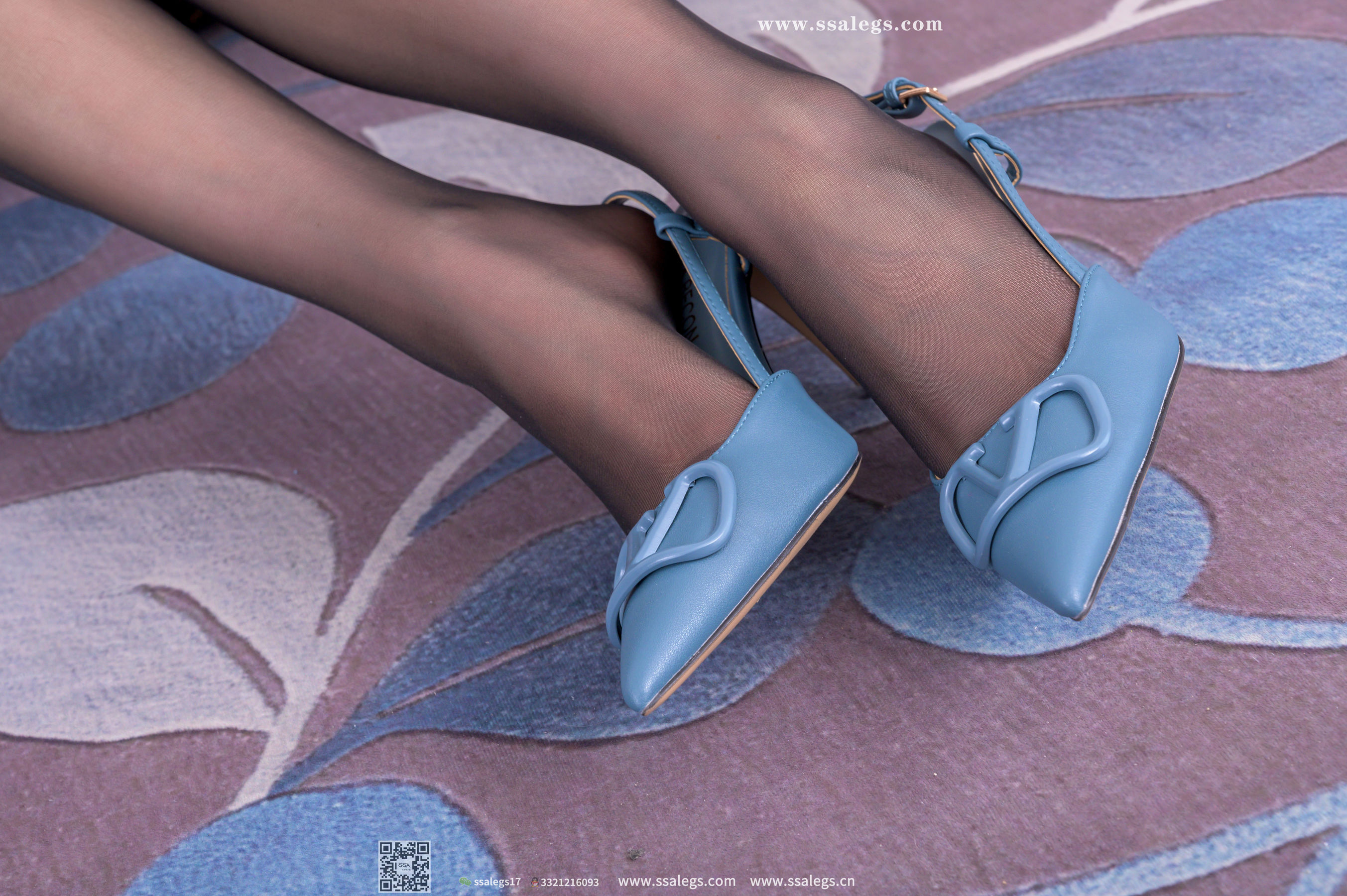 [SSA丝社]超清写真 No.398 媛媛 韩版复古碎花裙黑丝(上)  第3张