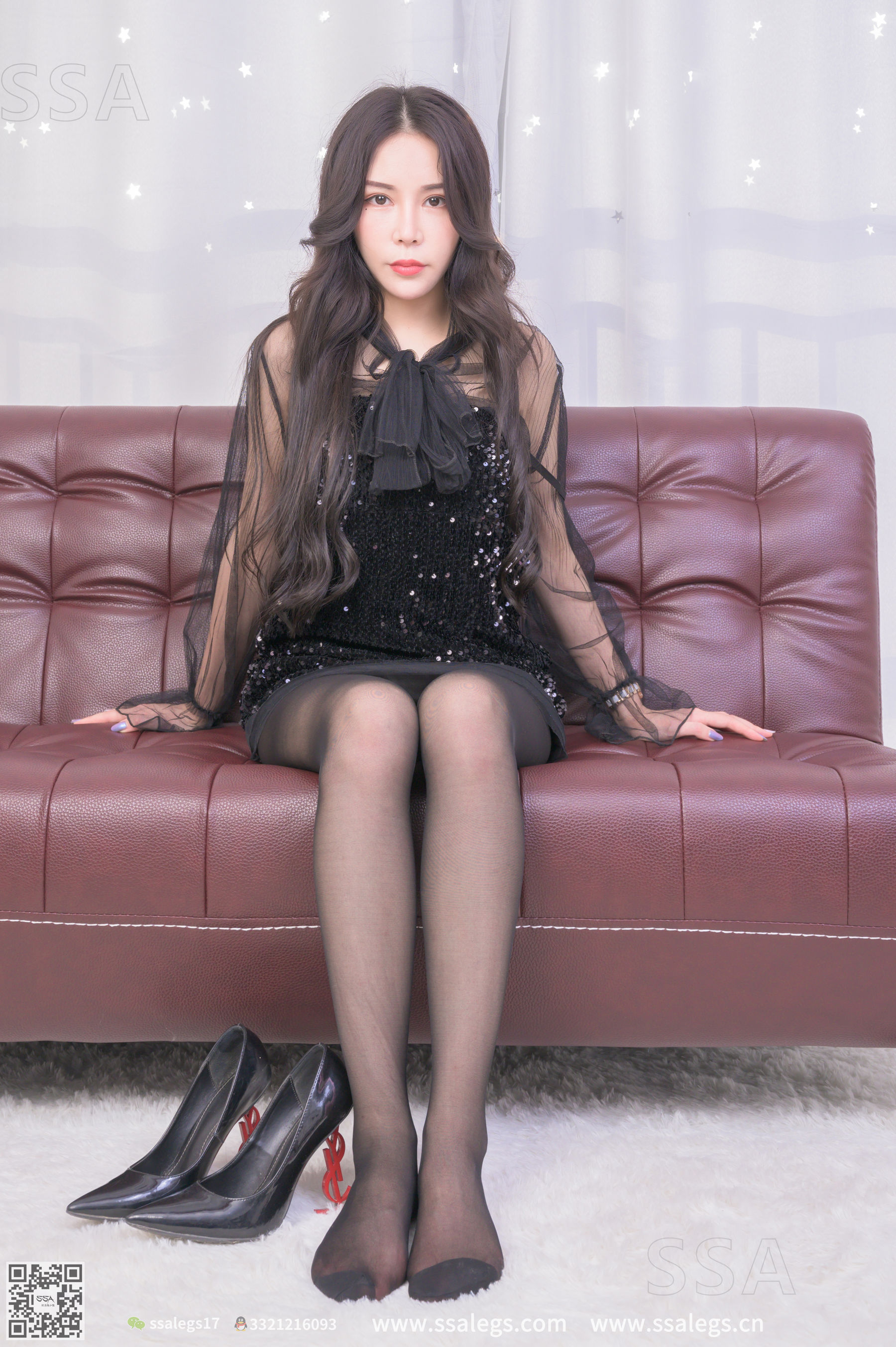 [SSA丝社]超清写真 No.303 娜娜 御姐的黑纱裙黑丝写真(下)  第51张