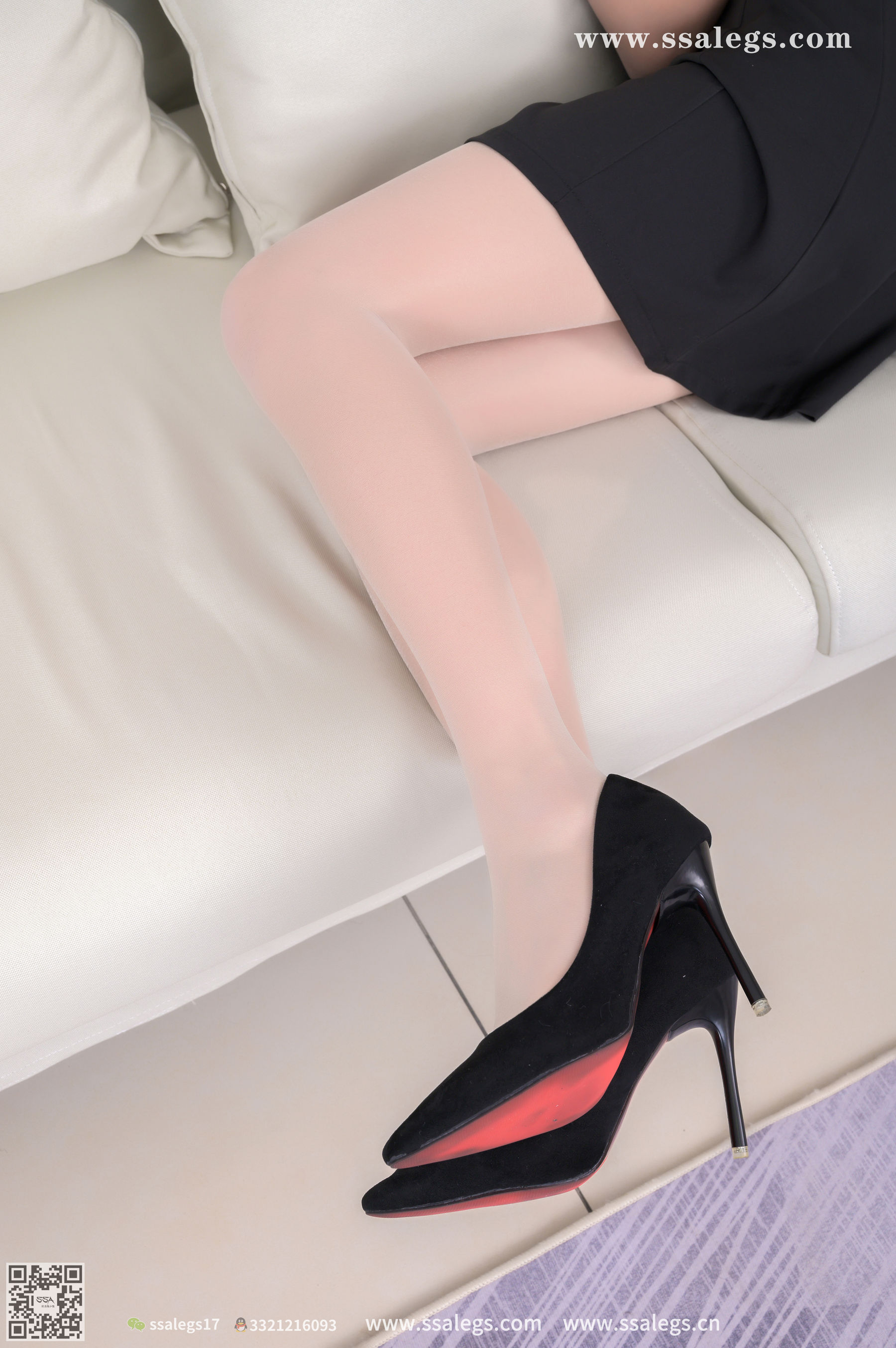 [SSA丝社]超清写真 No.387 素素 吊带短裙下亮闪闪开档肉丝(上)  第91张