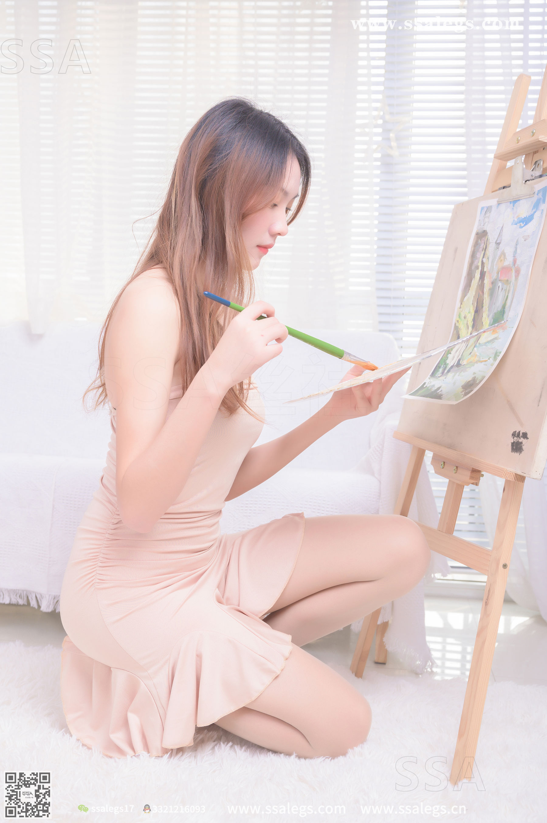 [SSA丝社]超清写真 No.341 素素 画师少女玩乐的一天(下)  第9张