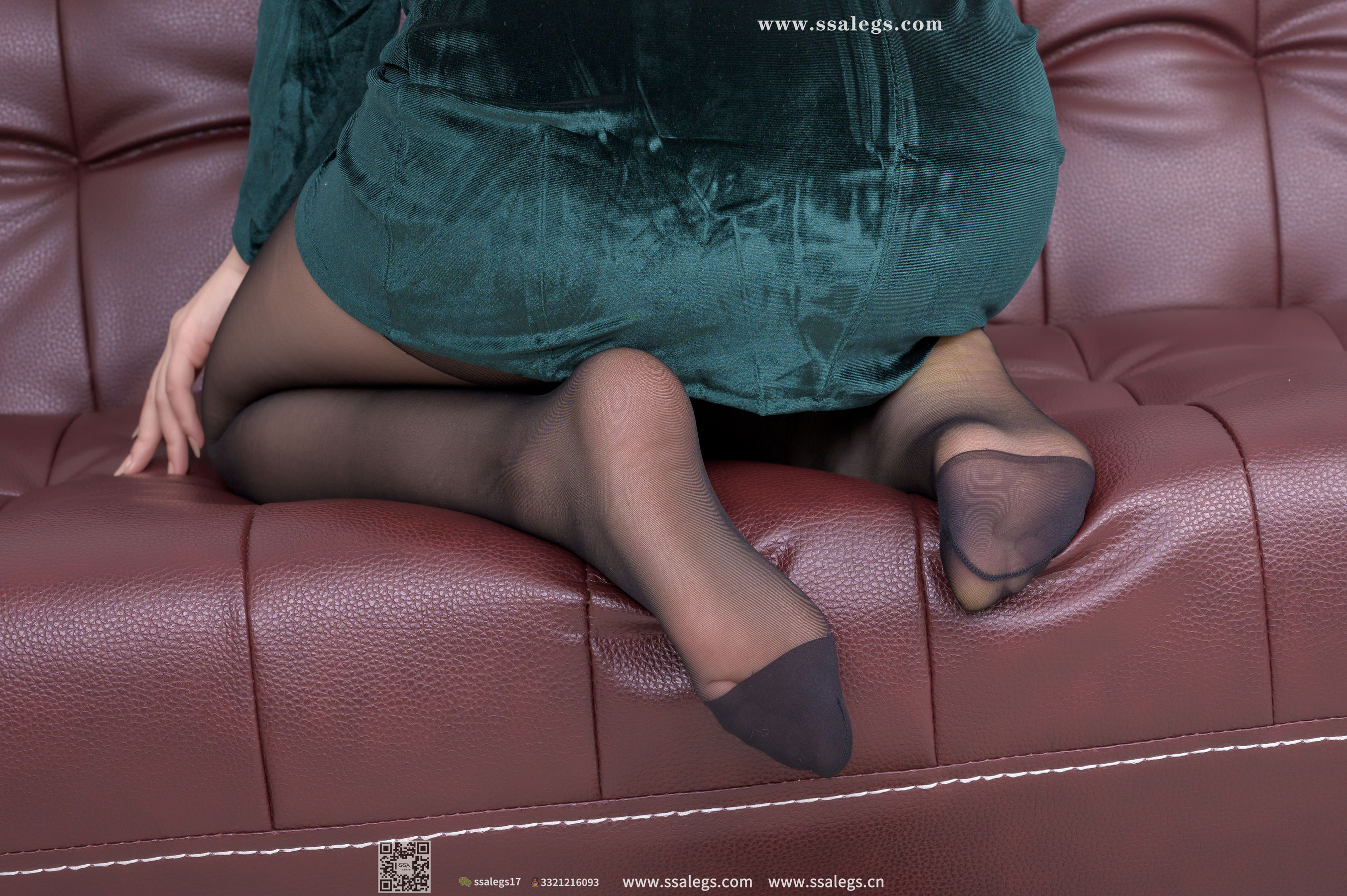 [SSA丝社]超清写真 No.343 蜜桃 复古的孔雀绿细节描写(下)  第33张