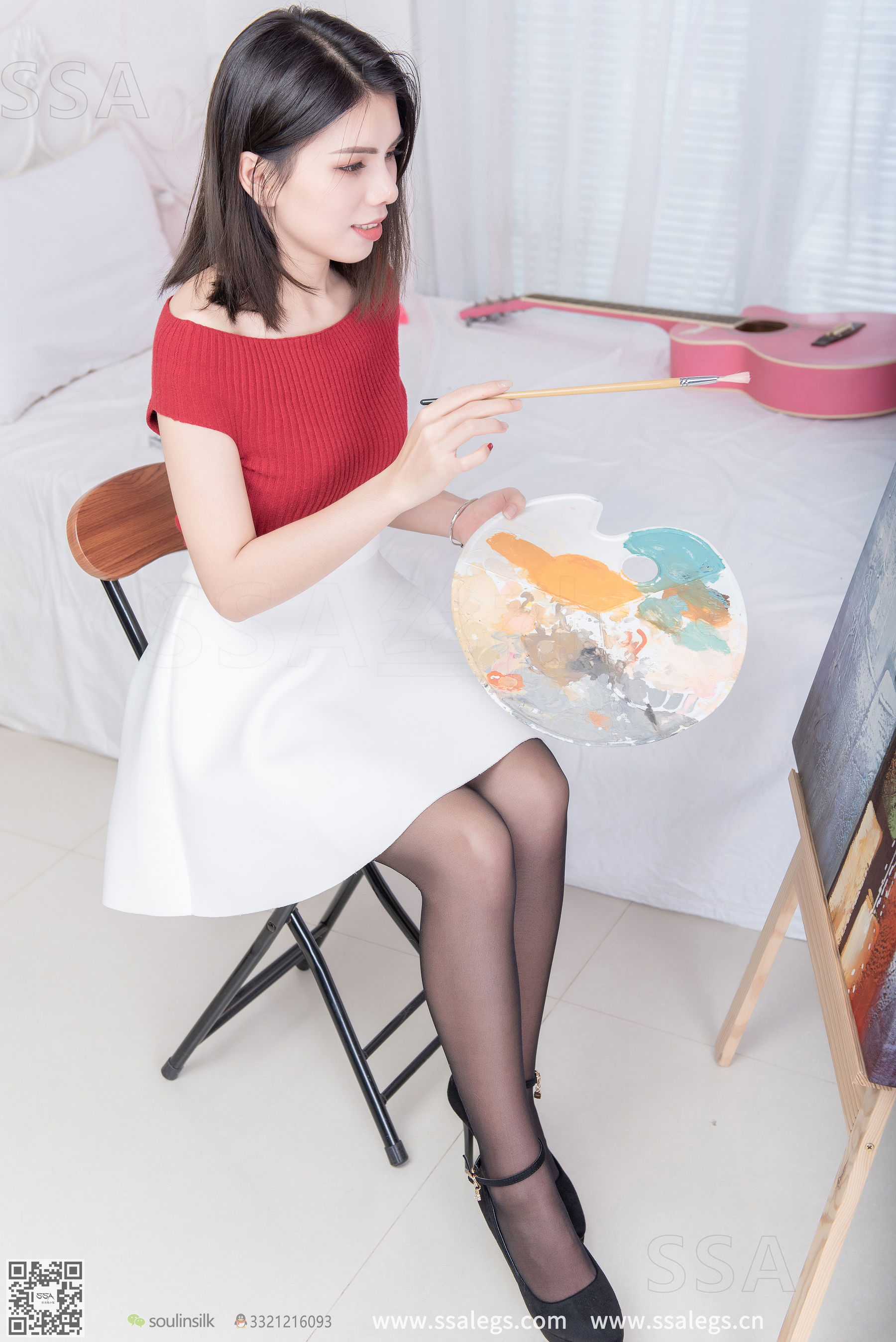 [SSA丝社]超清写真 No.251 芷沫 画室  第3张
