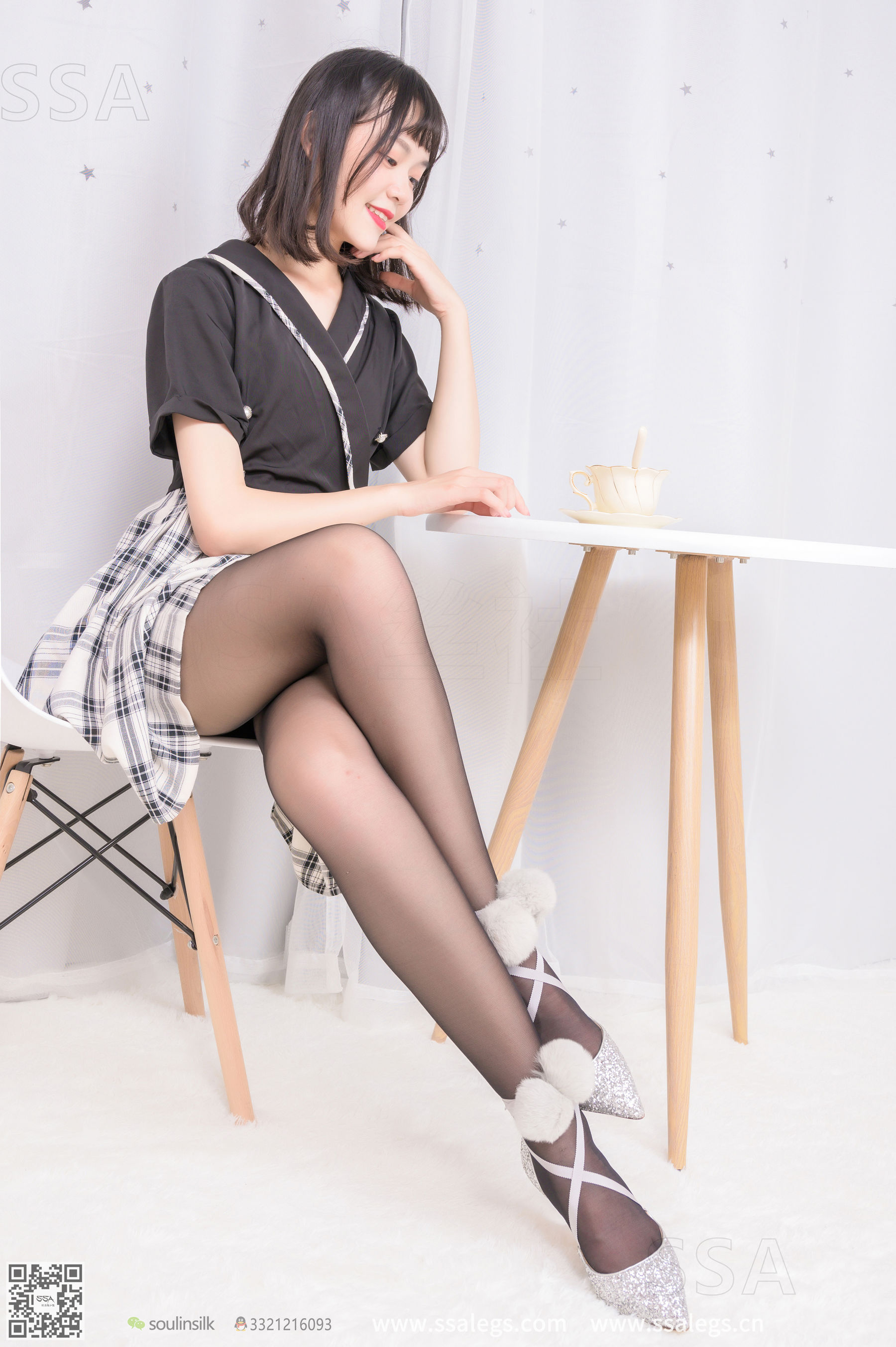 [SSA丝社]超清写真 No.261 阳阳 阳光少女的银色高跟鞋(上)  第5张