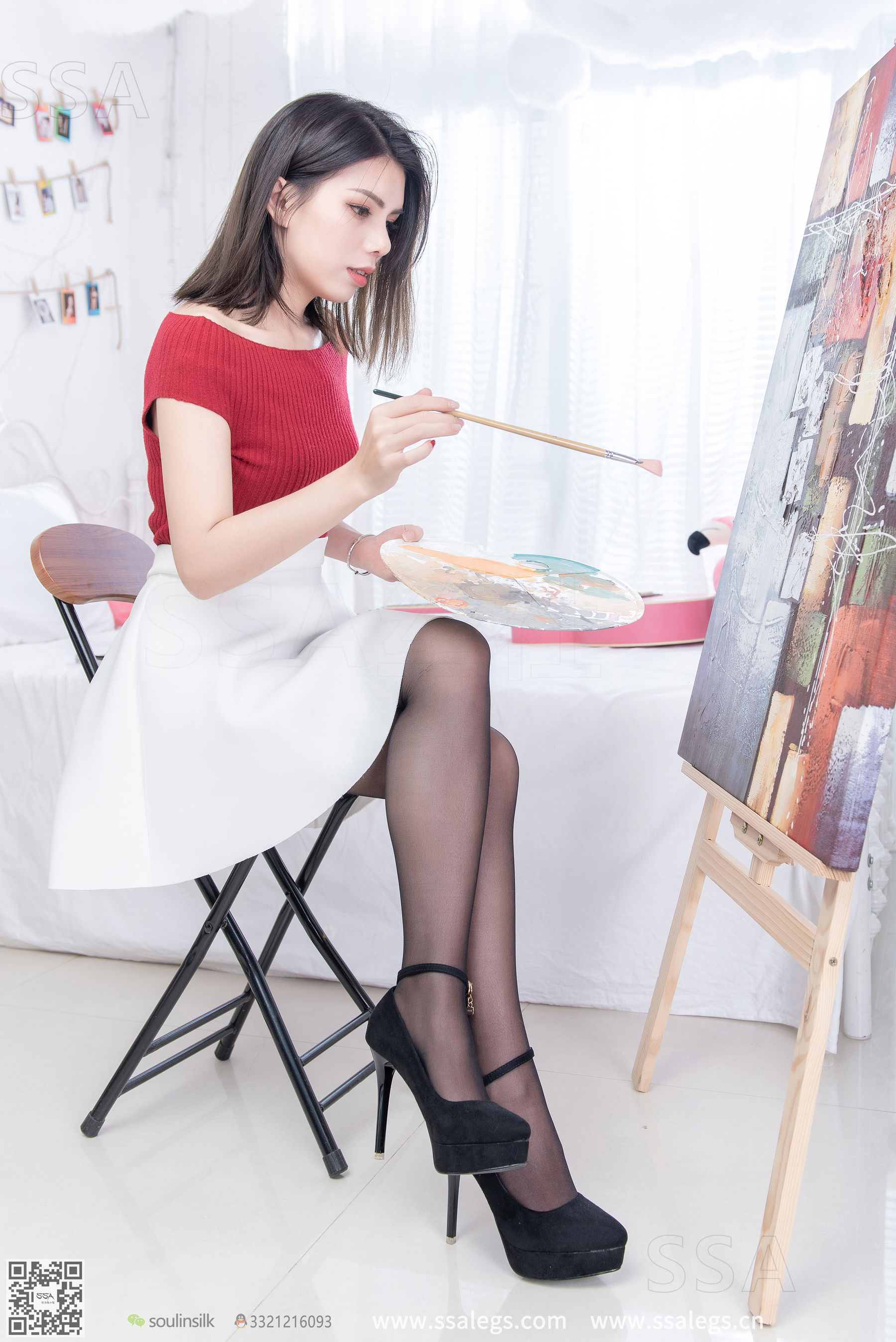[SSA丝社]超清写真 No.251 芷沫 画室  第4张