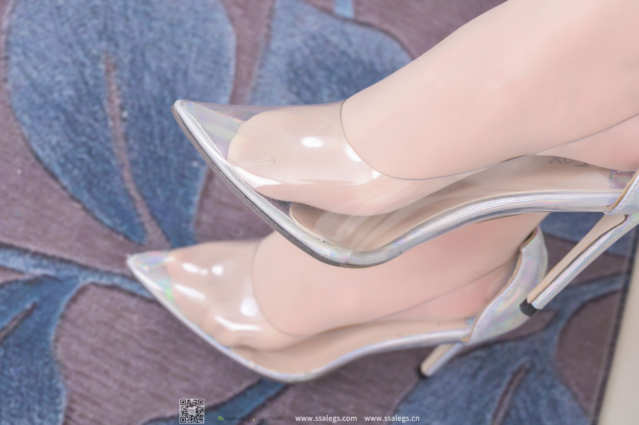 [SSA丝社]超清写真 No.258 君君 透明高跟鞋里的足  第6张
