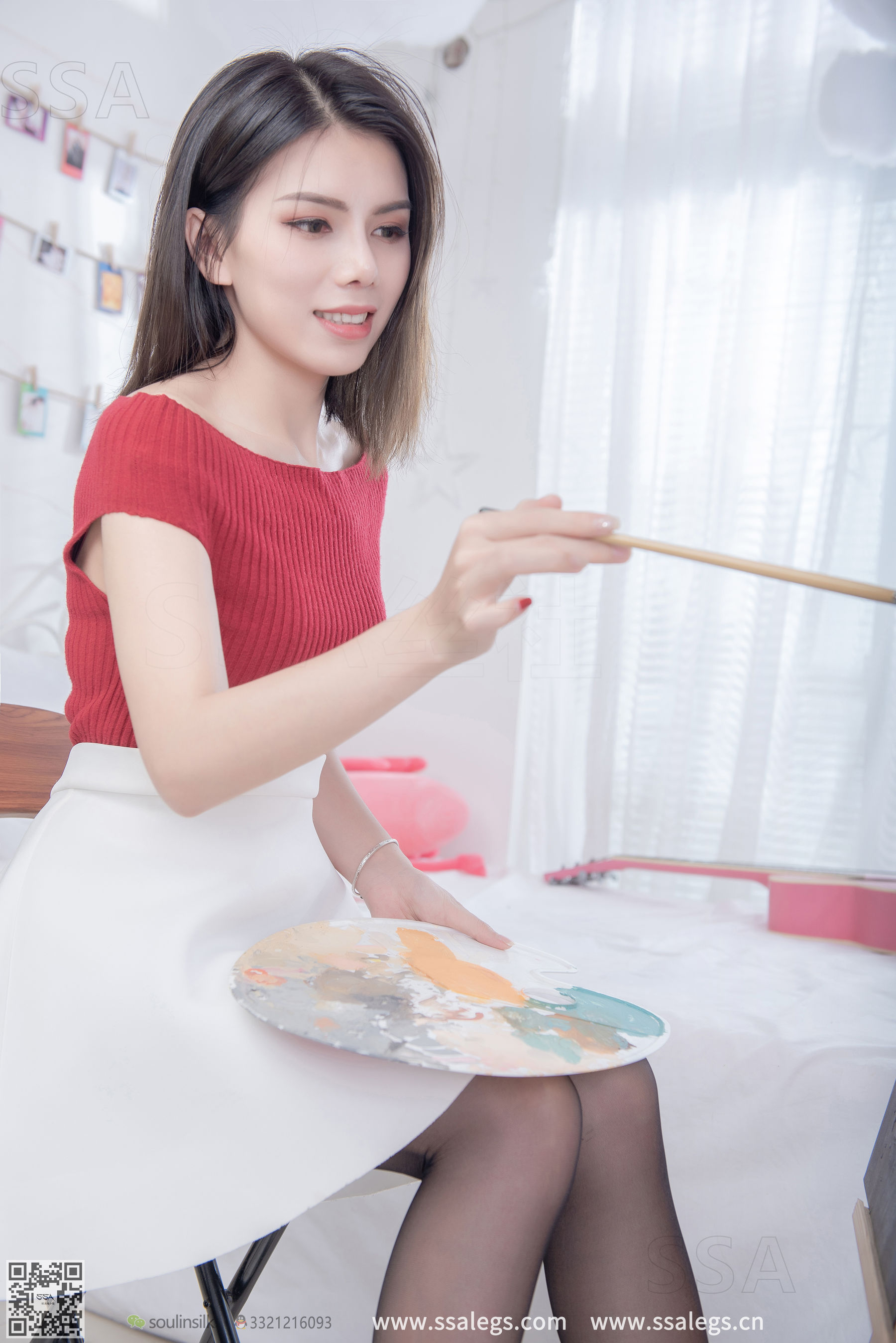 [SSA丝社]超清写真 No.251 芷沫 画室  第5张