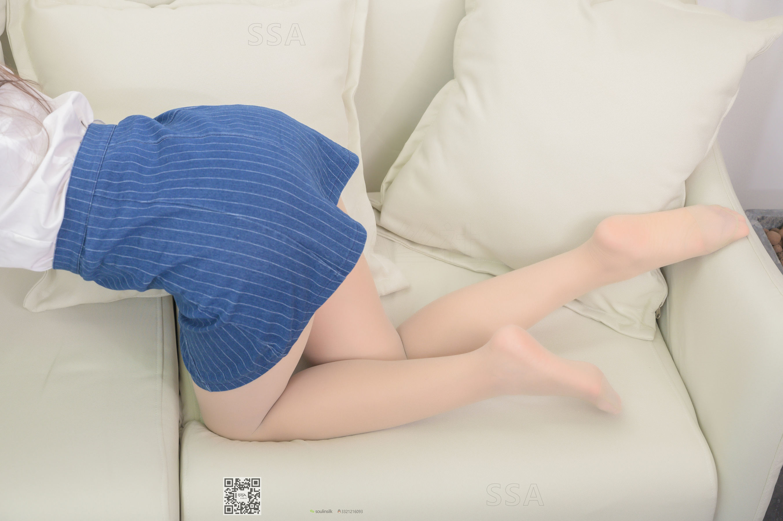 [SSA丝社]超清写真 No.192 小鹿 蓝色条纹裙  第32张