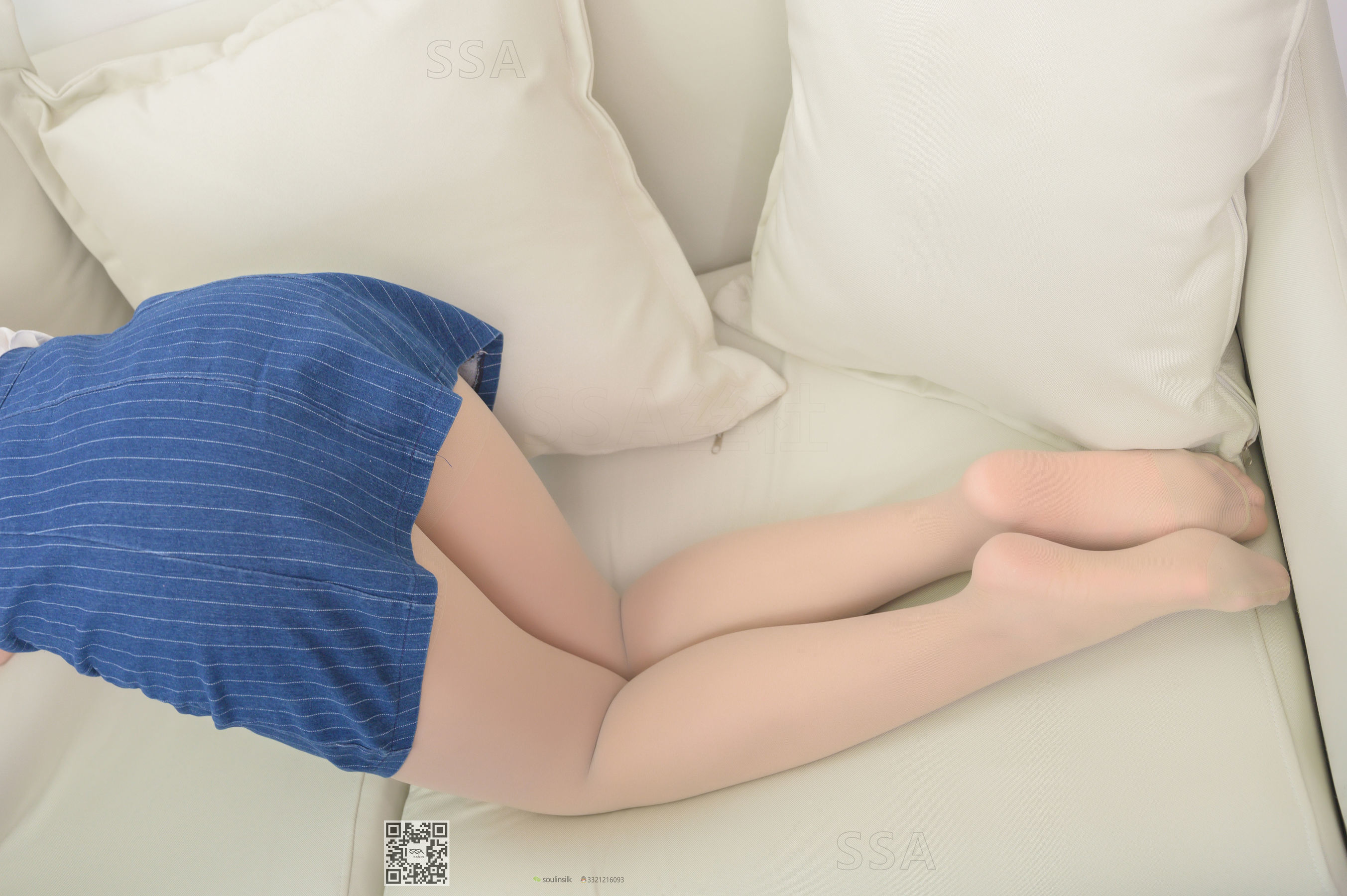 [SSA丝社]超清写真 No.192 小鹿 蓝色条纹裙  第32张