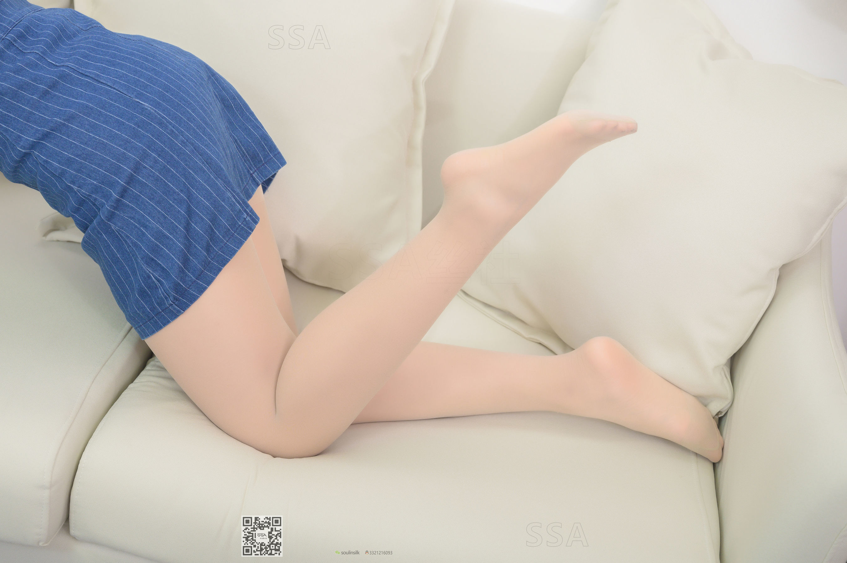 [SSA丝社]超清写真 No.192 小鹿 蓝色条纹裙  第31张