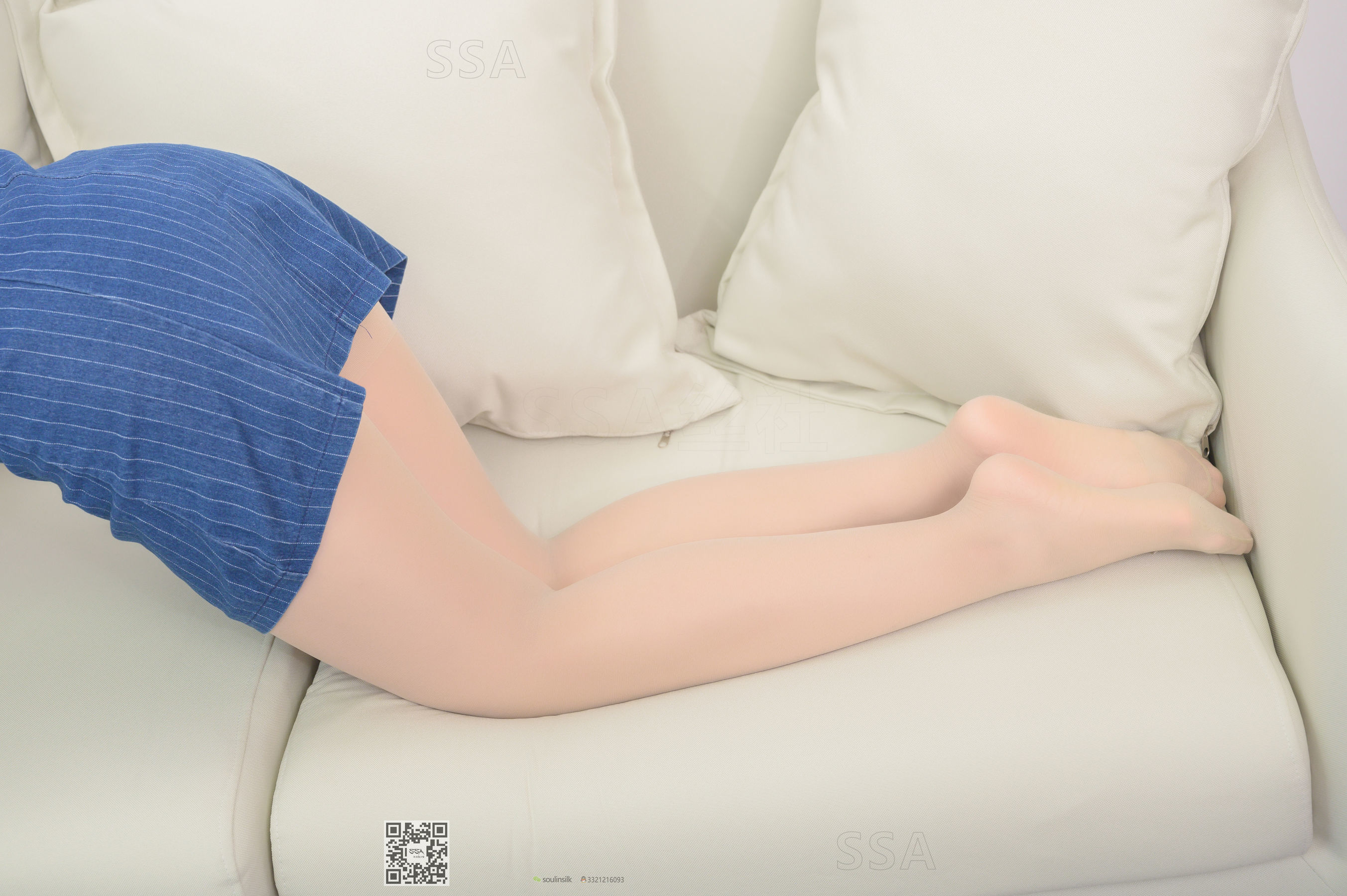 [SSA丝社]超清写真 No.192 小鹿 蓝色条纹裙  第31张