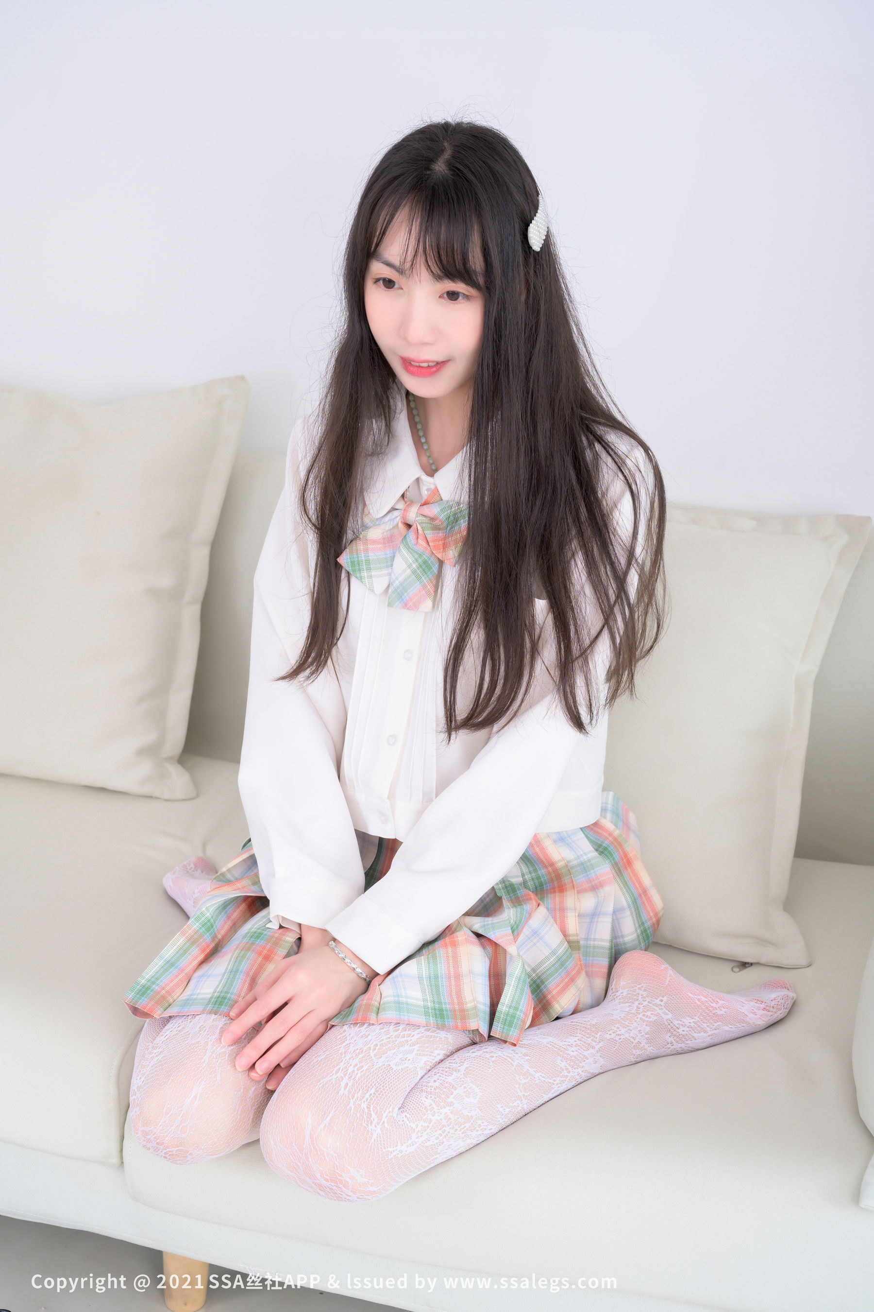 [SSA丝社]超清写真 No.676 腿模团团 白色网袜（上）  第106张