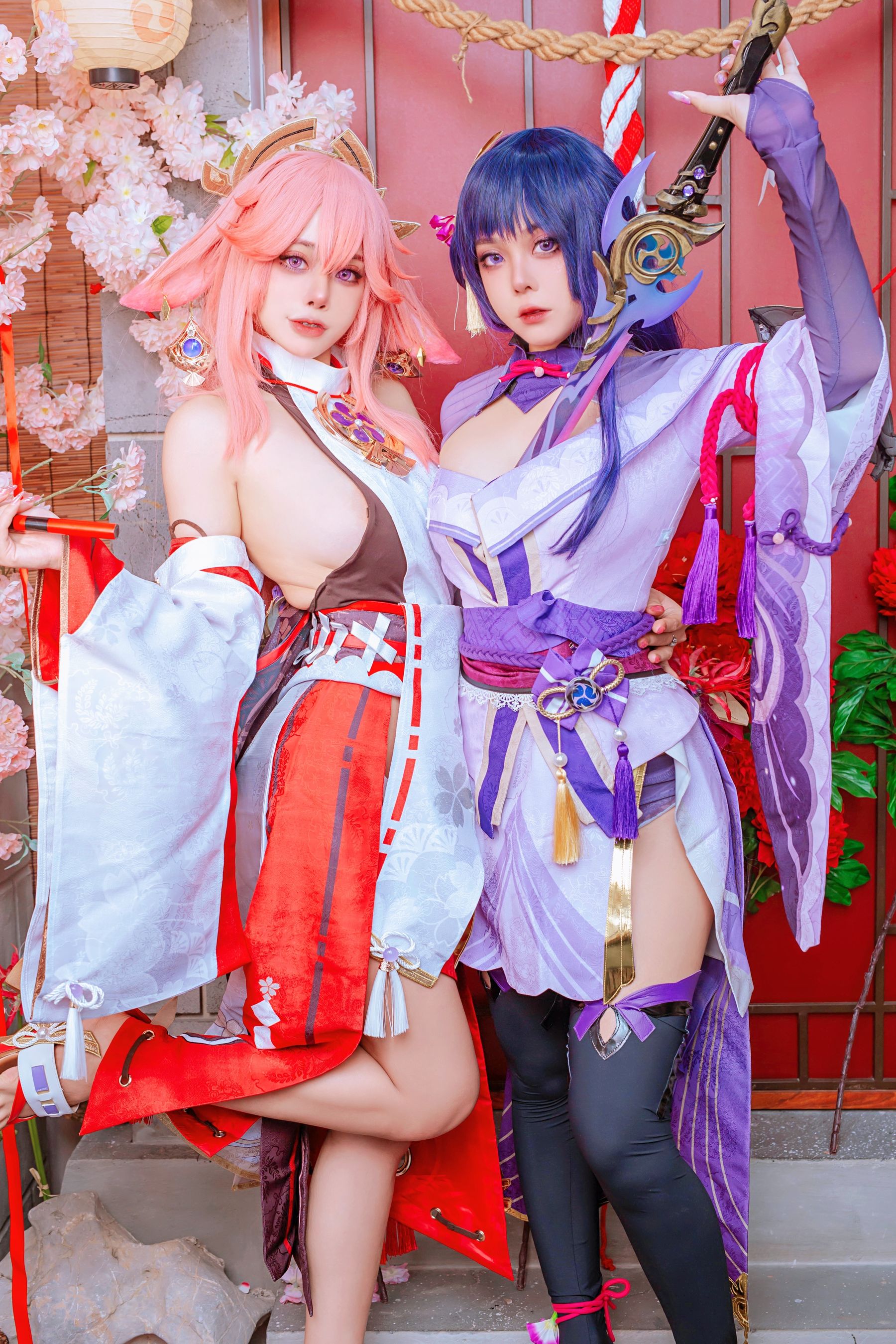 [福利COS] 日本性感萝莉Byoru&amp;Yae Miko Raiden Shogun  第22张