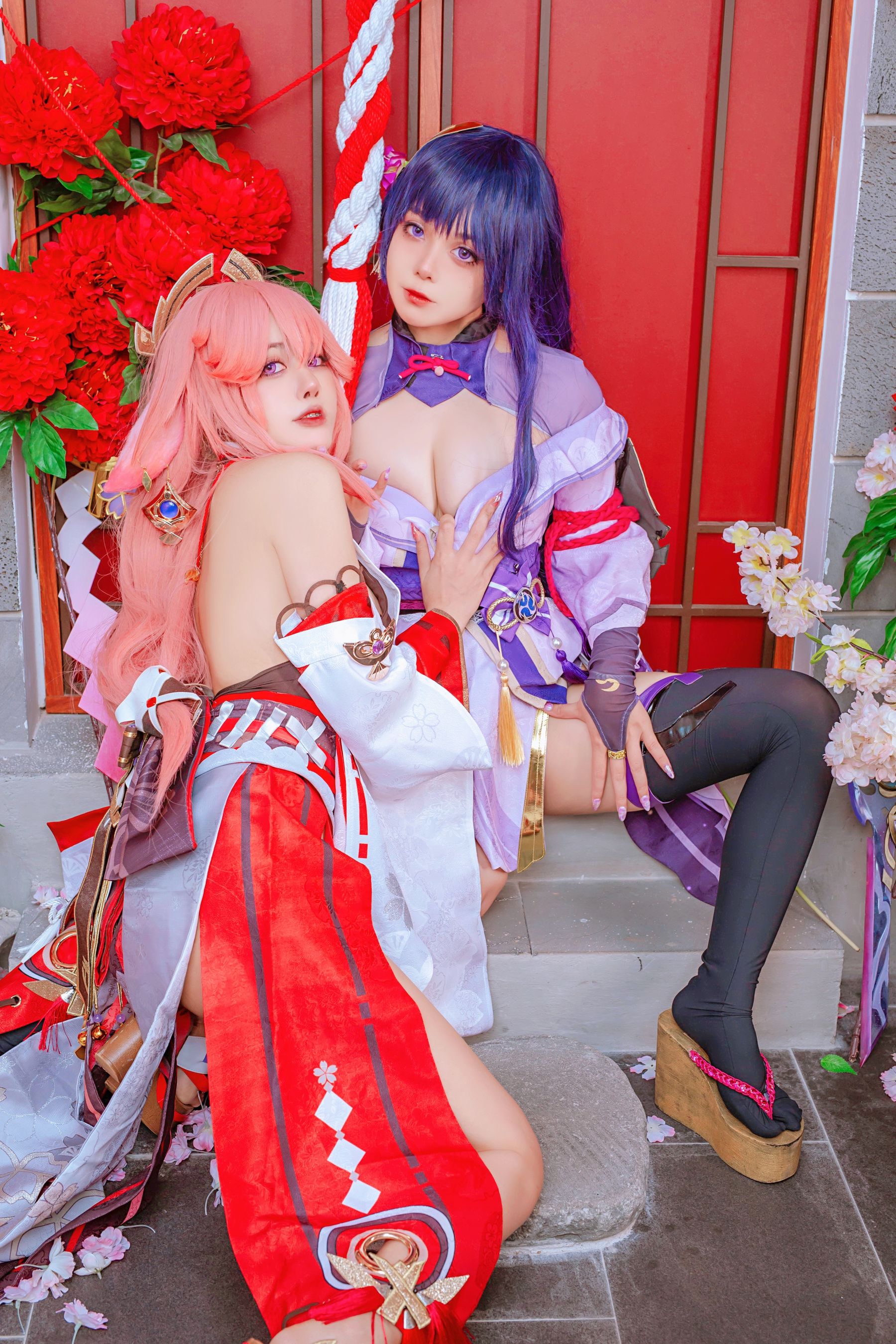 [福利COS] 日本性感萝莉Byoru&amp;Yae Miko Raiden Shogun  第25张