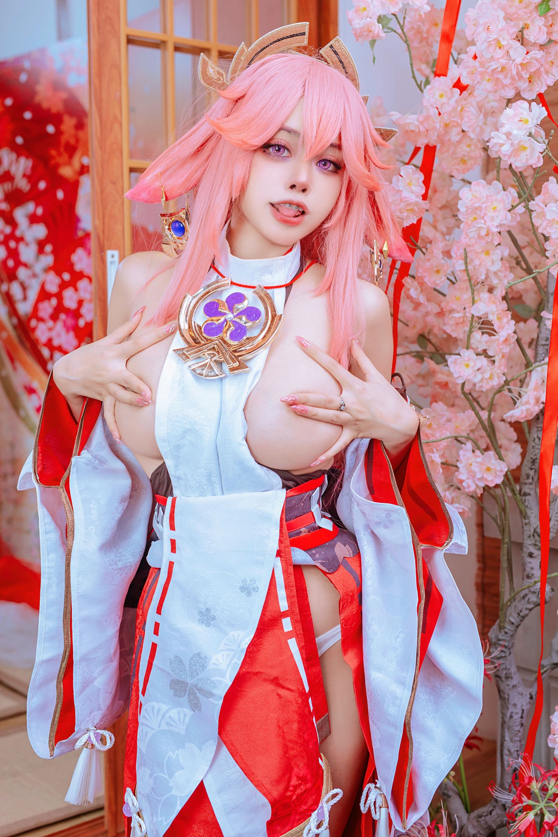 [福利COS] 日本性感萝莉Byoru&amp;Yae Miko Raiden Shogun  第11张