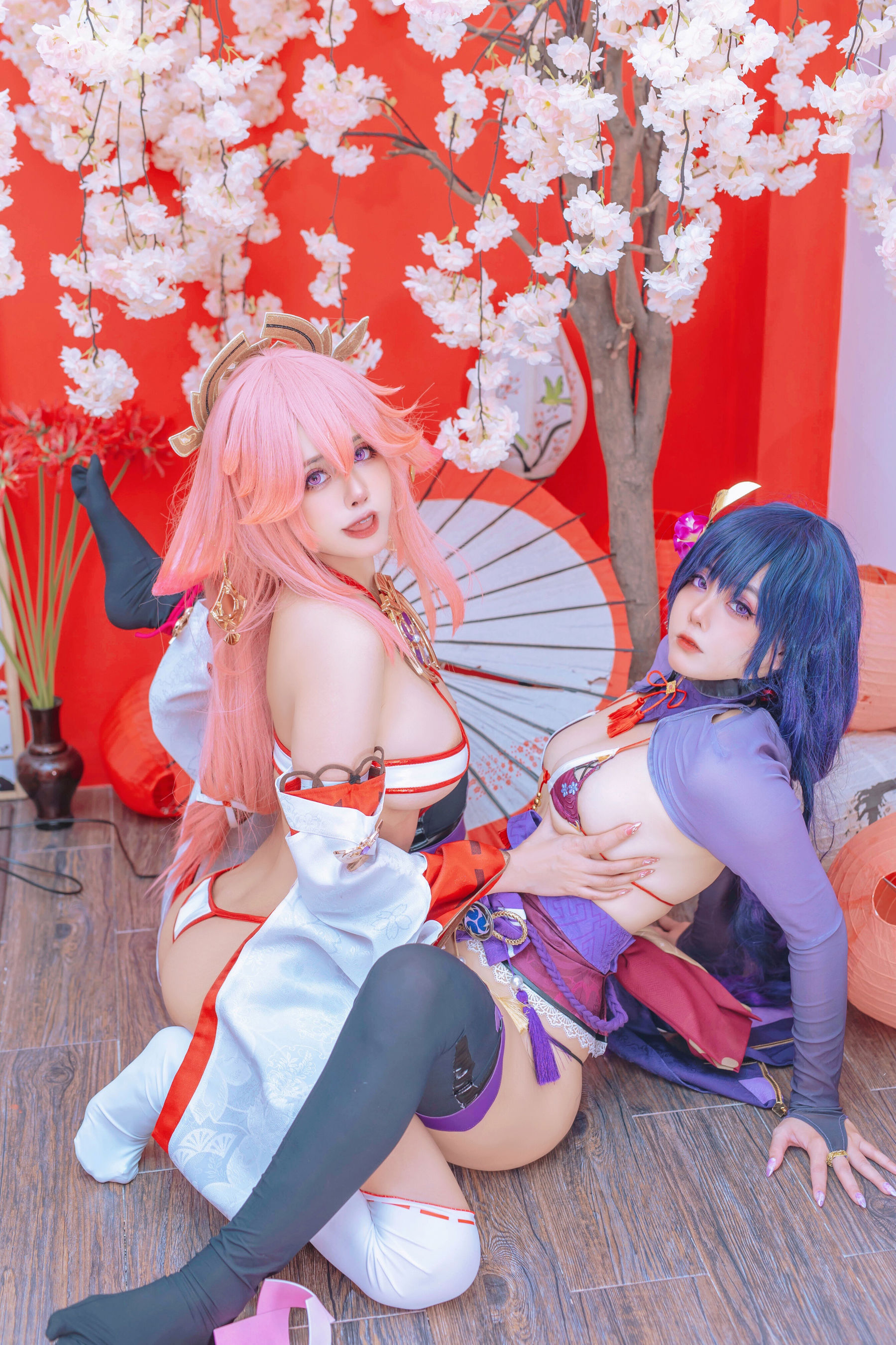 [福利COS] 日本性感萝莉Byoru&amp;Yae Miko Raiden Shogun  第49张