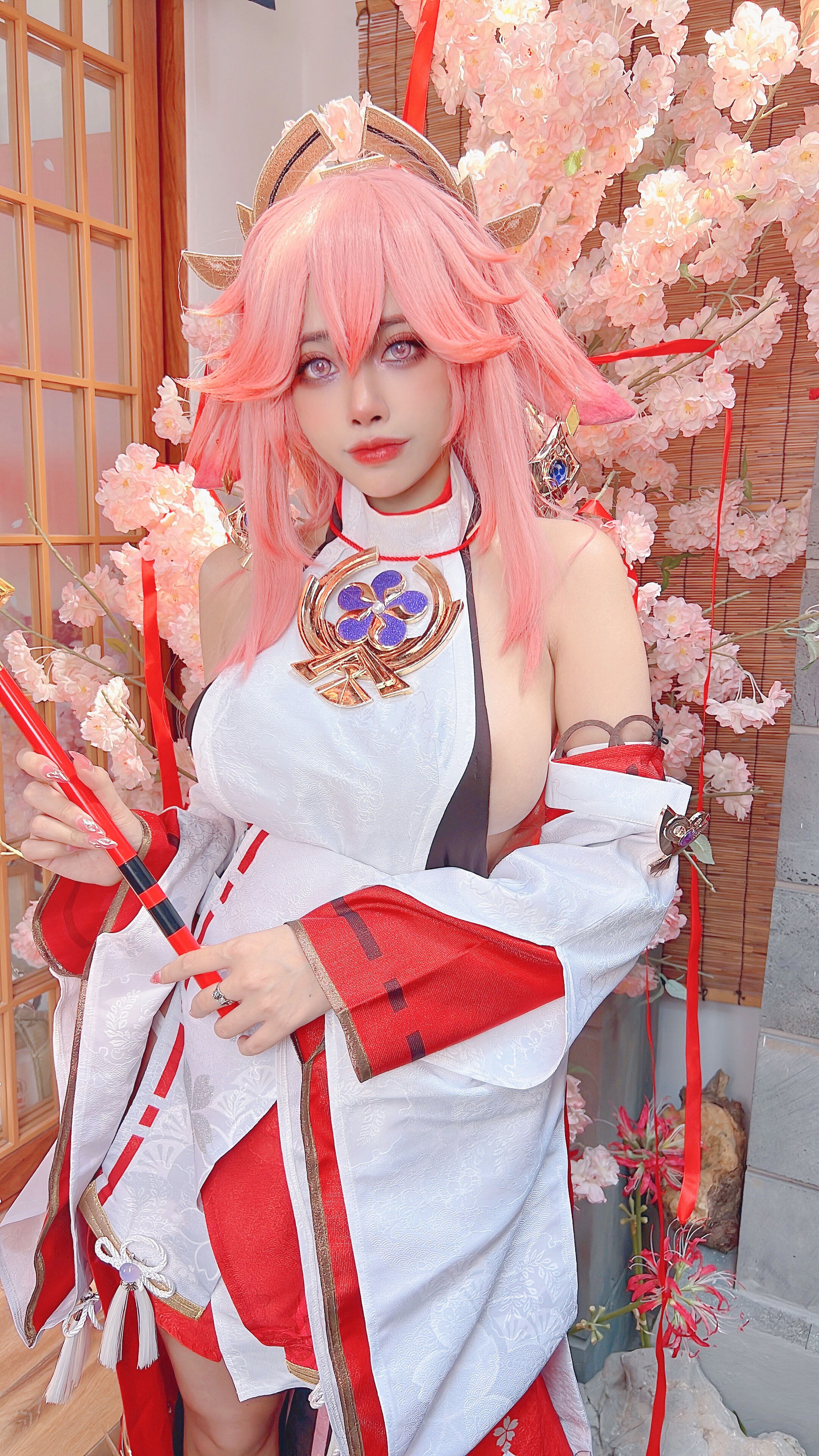 [福利COS] 日本性感萝莉Byoru&amp;Yae Miko Raiden Shogun  第75张