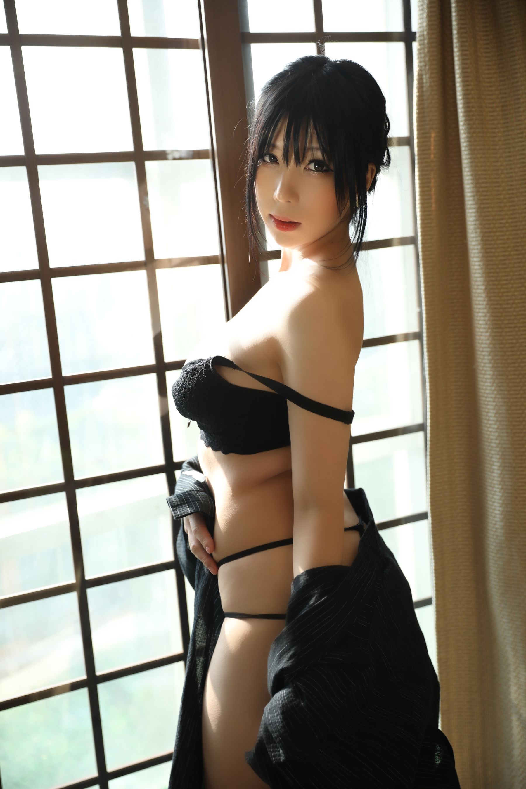 [福利COS] 二次元巨乳美女鹿野希 - 未亡人  第25张