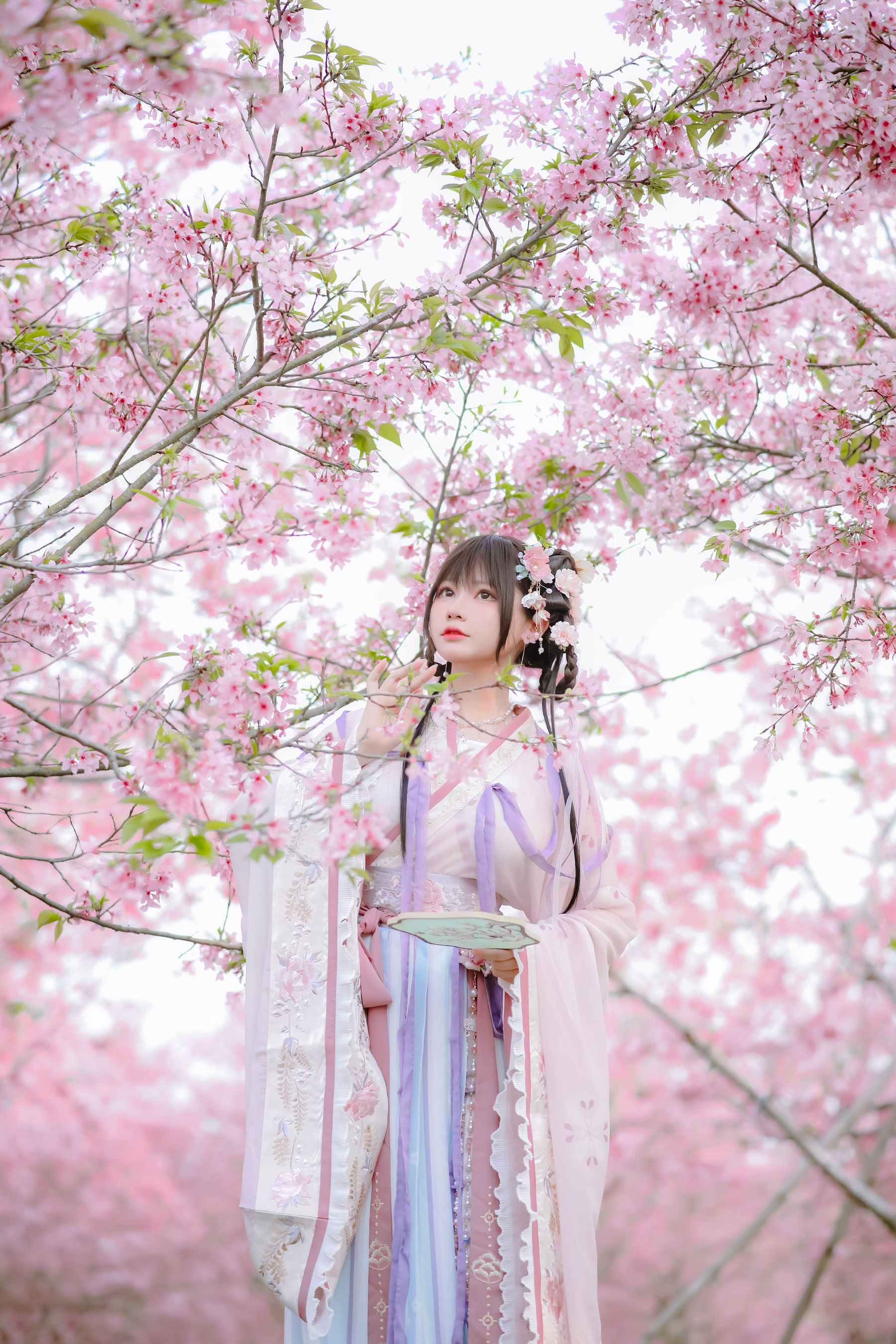 [福利COS] 萌妹子Nyako喵子 - 樱花汉服 花神祈愿  第11张