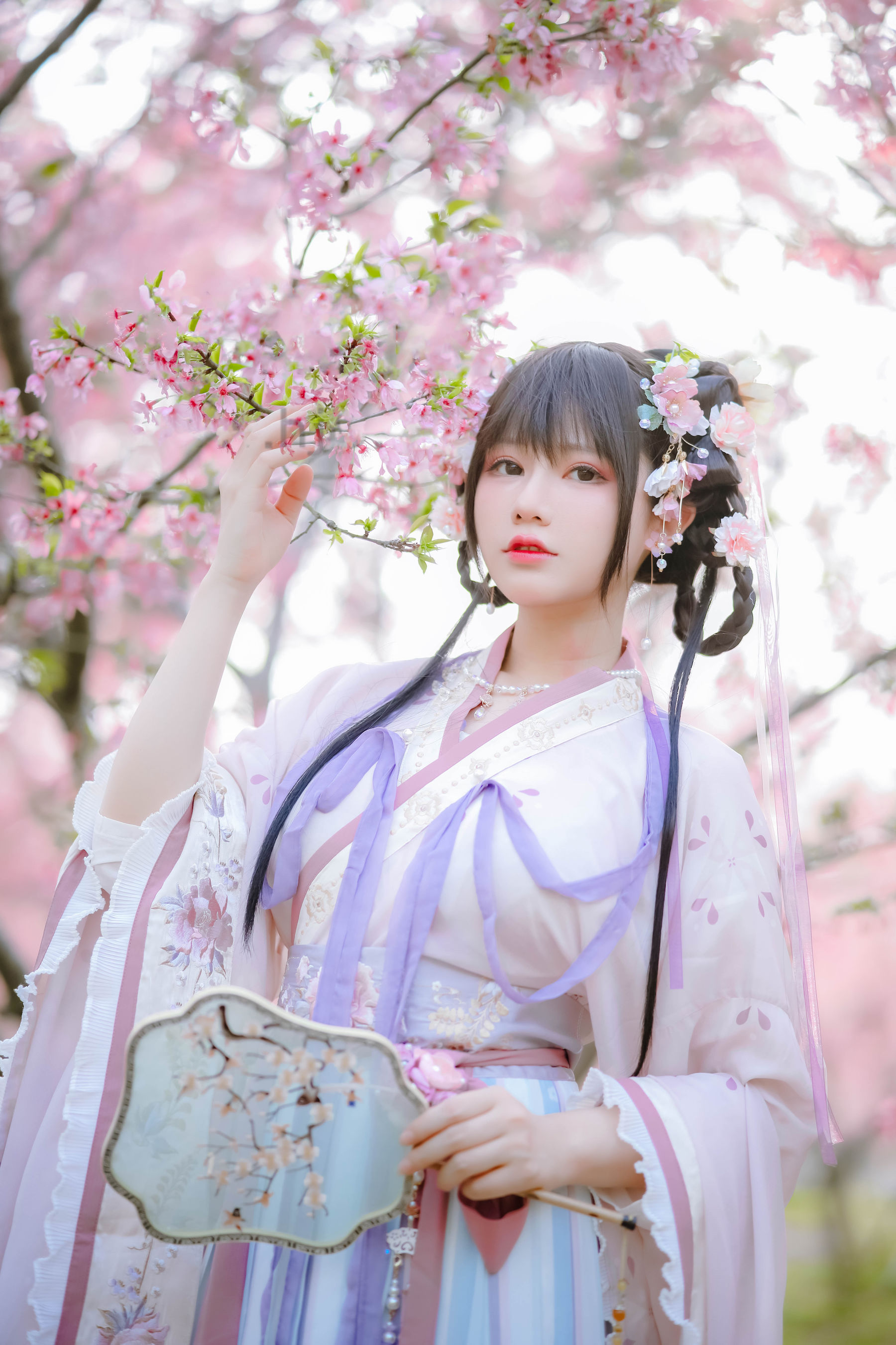 [福利COS] 萌妹子Nyako喵子 - 樱花汉服 花神祈愿  第31张