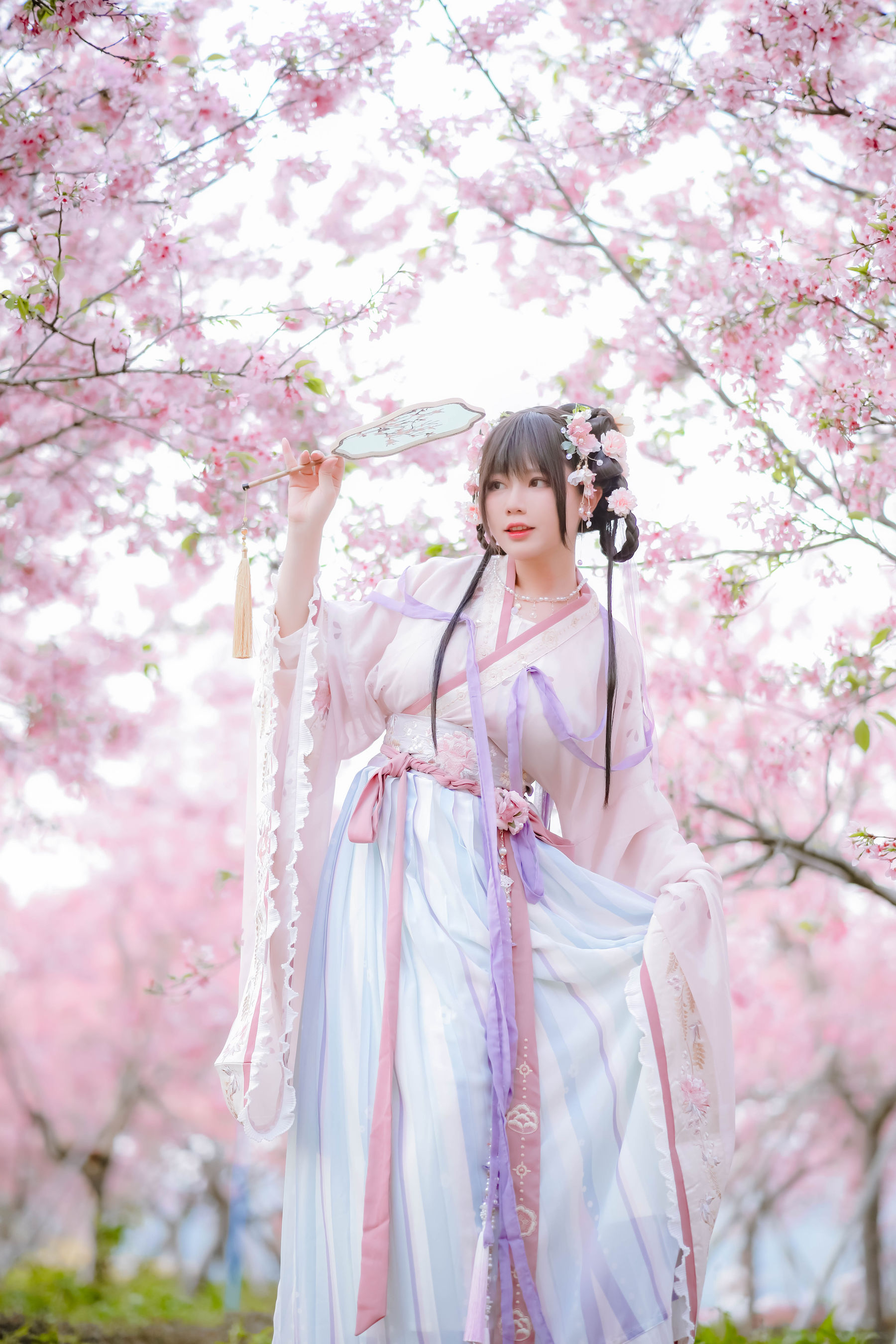 [福利COS] 萌妹子Nyako喵子 - 樱花汉服 花神祈愿  第42张