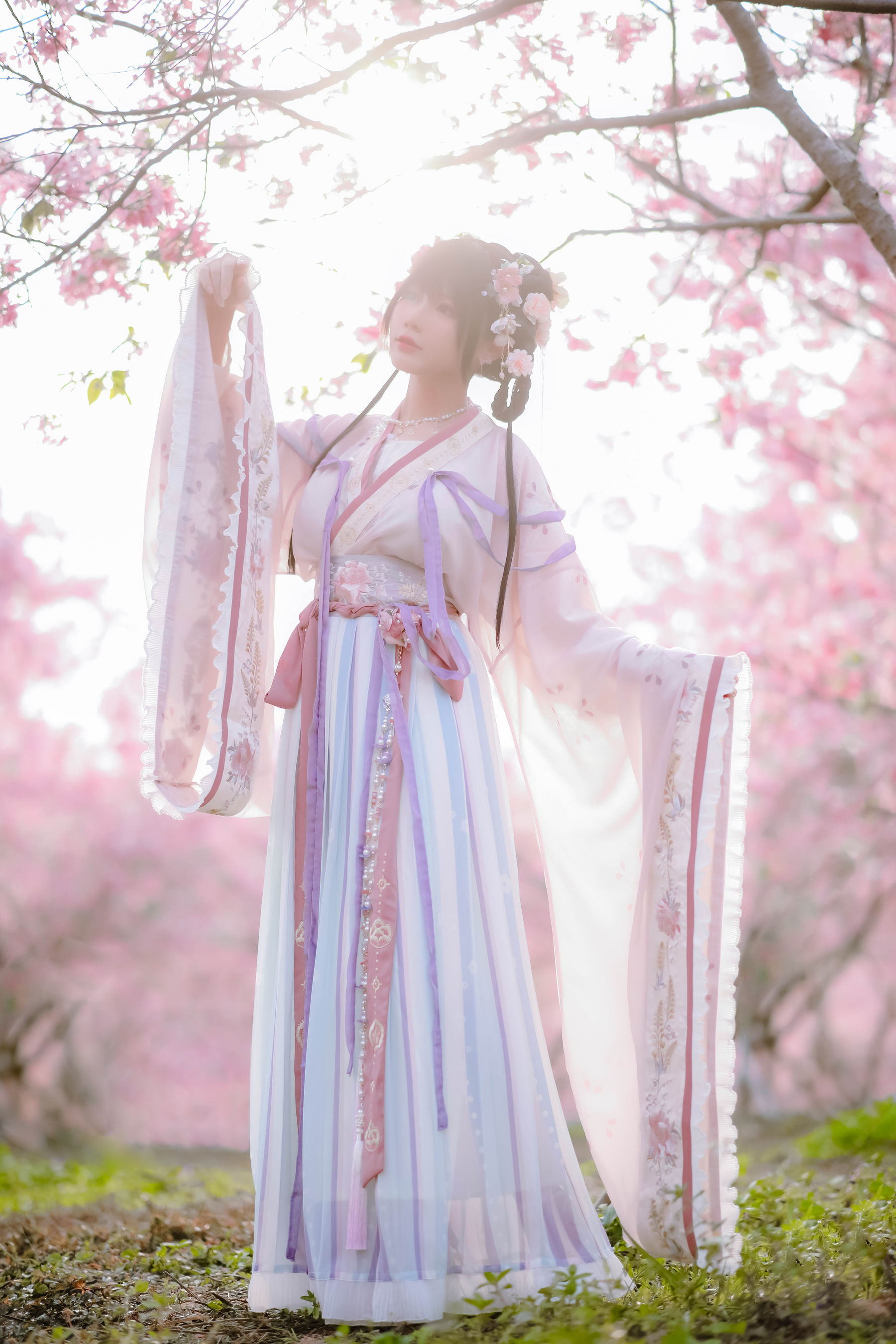 [福利COS] 萌妹子Nyako喵子 - 樱花汉服 花神祈愿  第11张