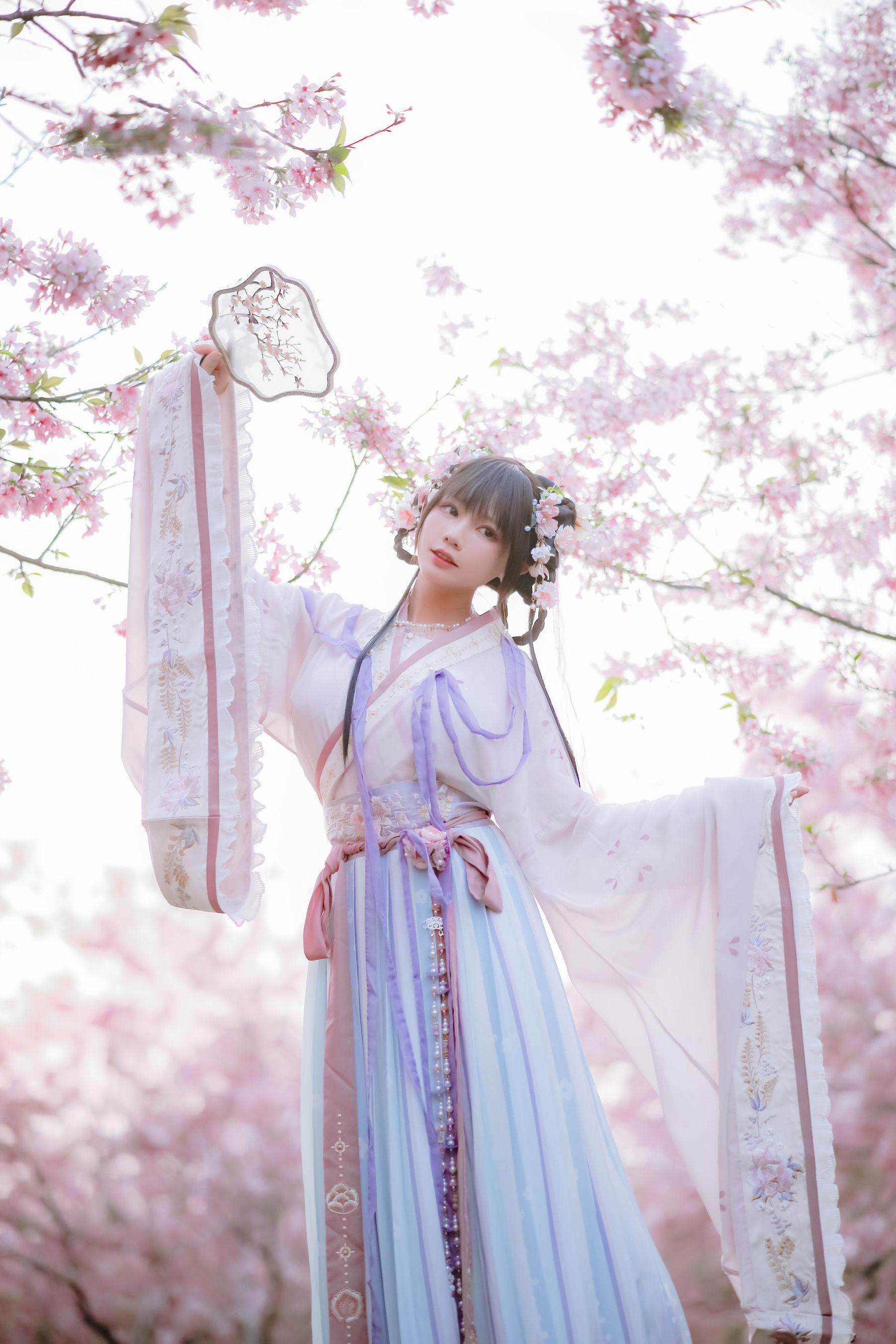 [福利COS] 萌妹子Nyako喵子 - 樱花汉服 花神祈愿  第14张