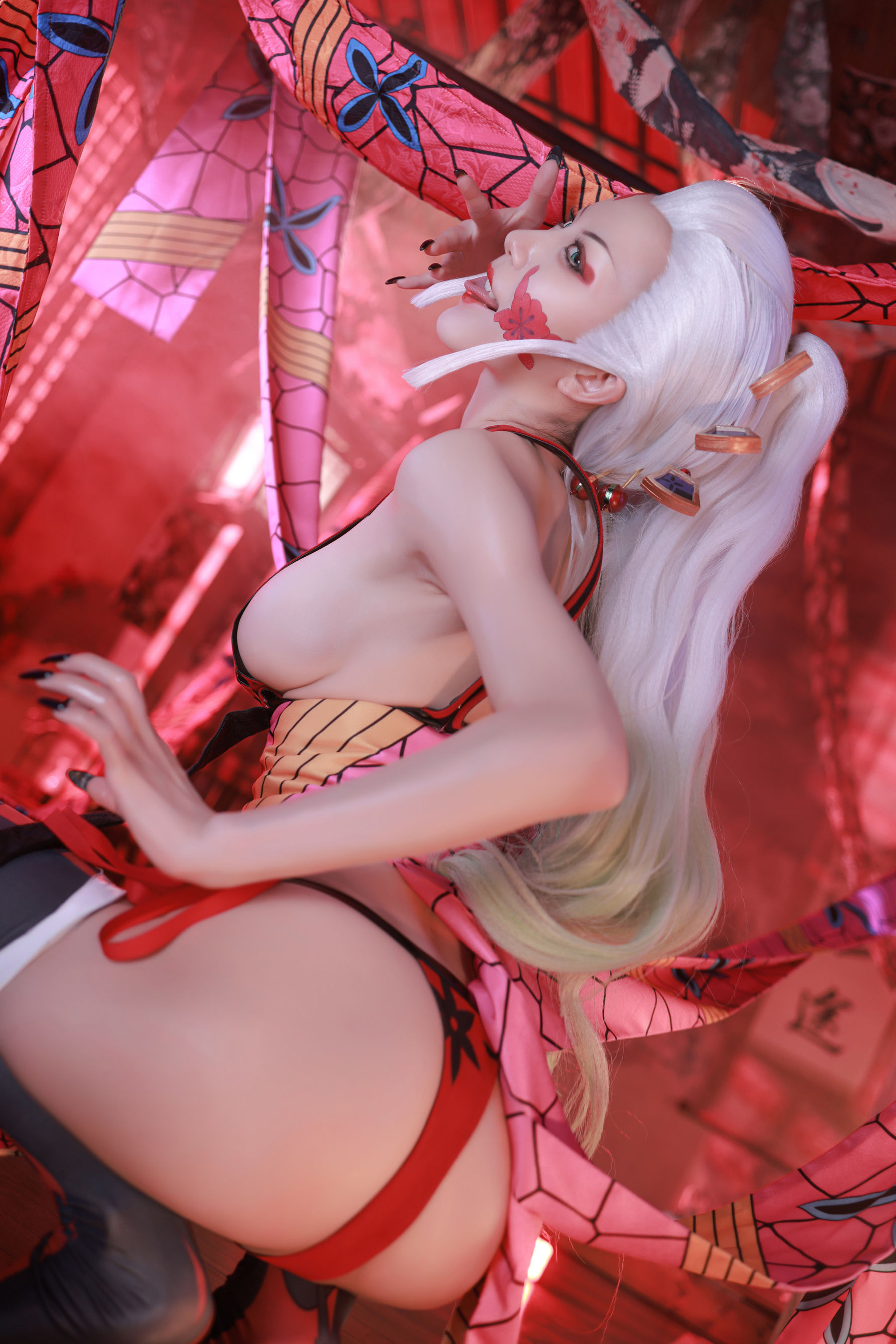 [福利COS] 动漫博主水淼aqua - 鬼灭之刃 上弦陆堕姬  第65张