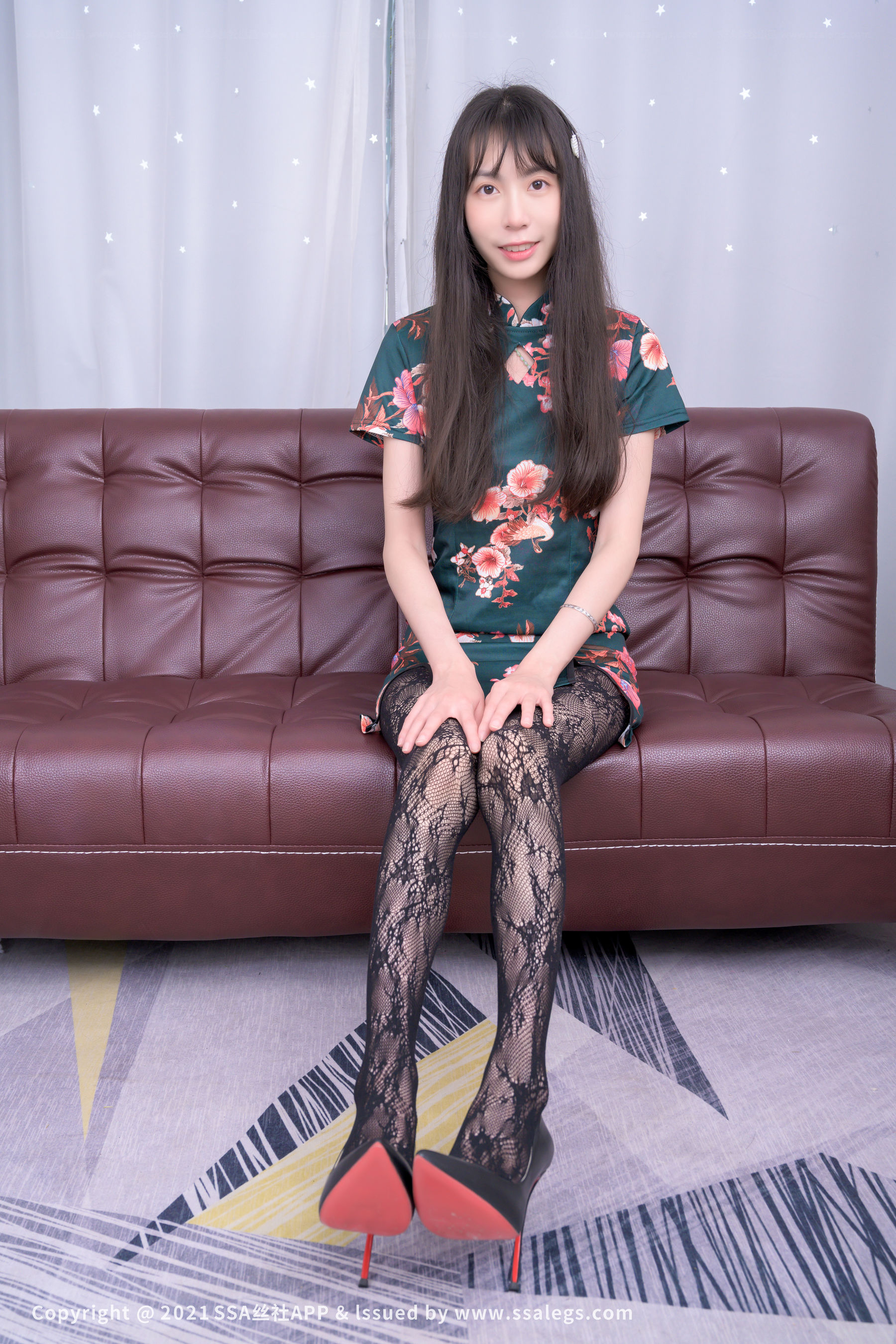 [丝社SSA]超清写真 No.744 模特团团的黑色网袜（上）  第11张