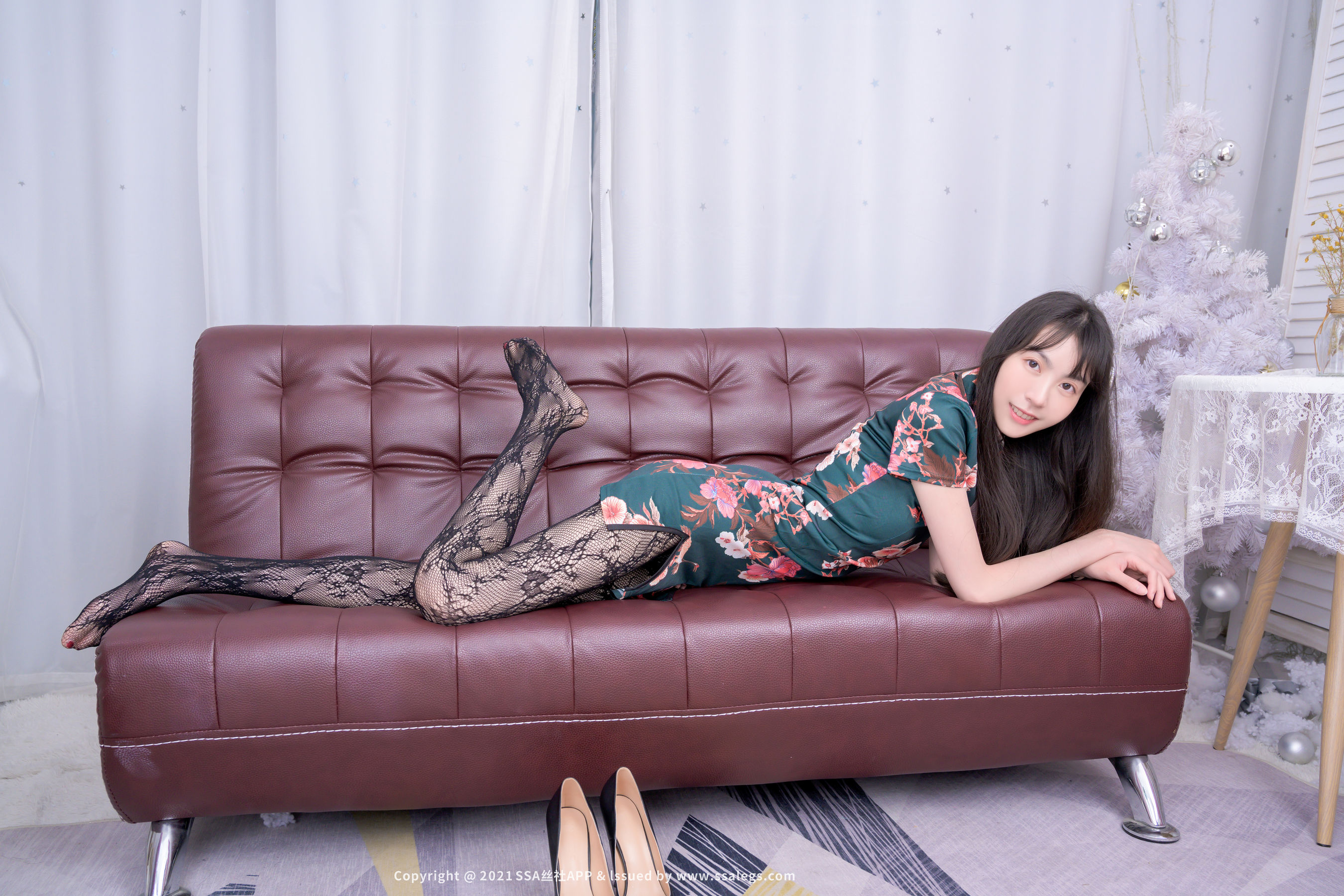 [丝社SSA]超清写真 No.745 模特团团的黑丝网袜（下）  第15张