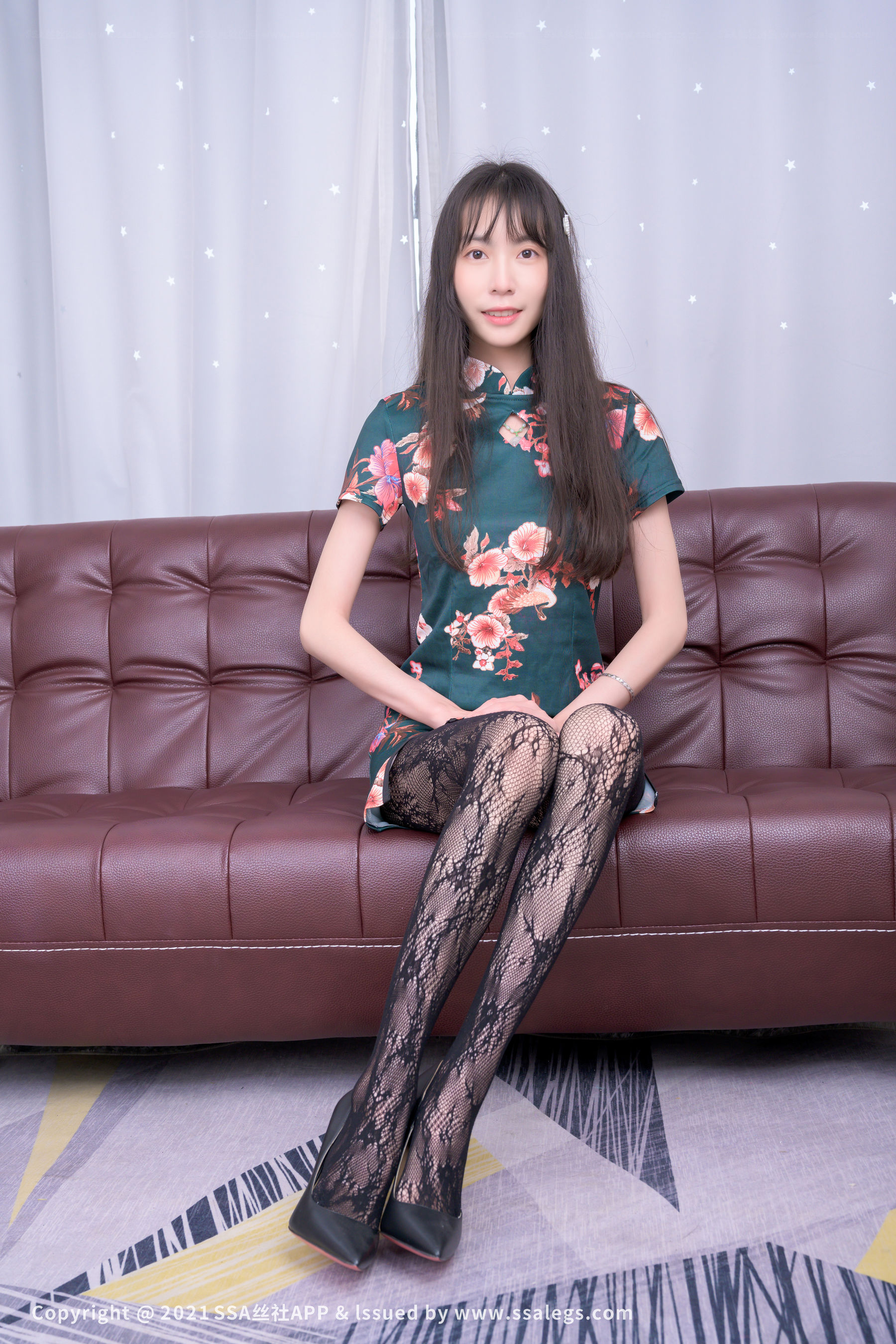 [丝社SSA]超清写真 No.744 模特团团的黑色网袜（上）  第4张