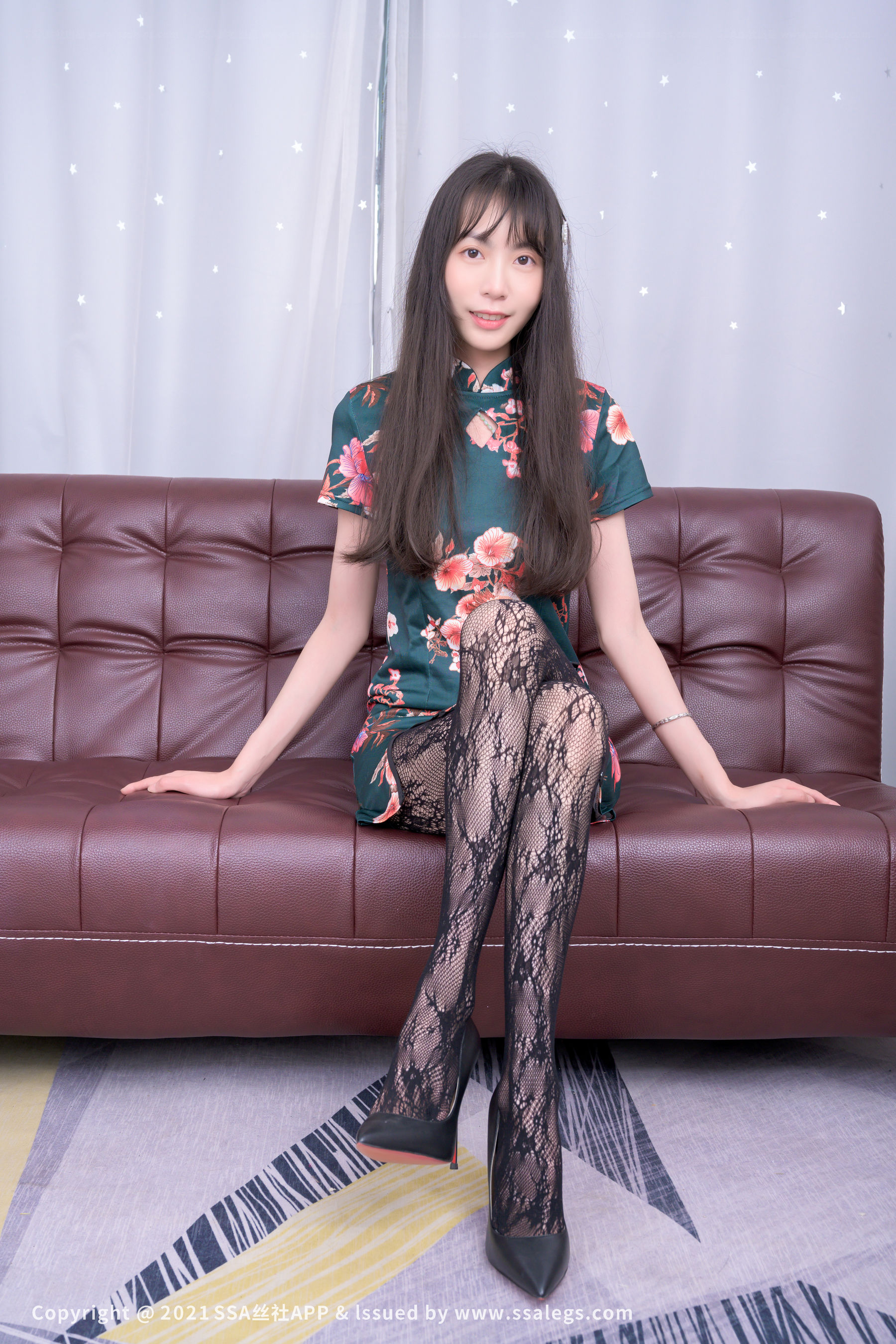 [丝社SSA]超清写真 No.744 模特团团的黑色网袜（上）  第9张