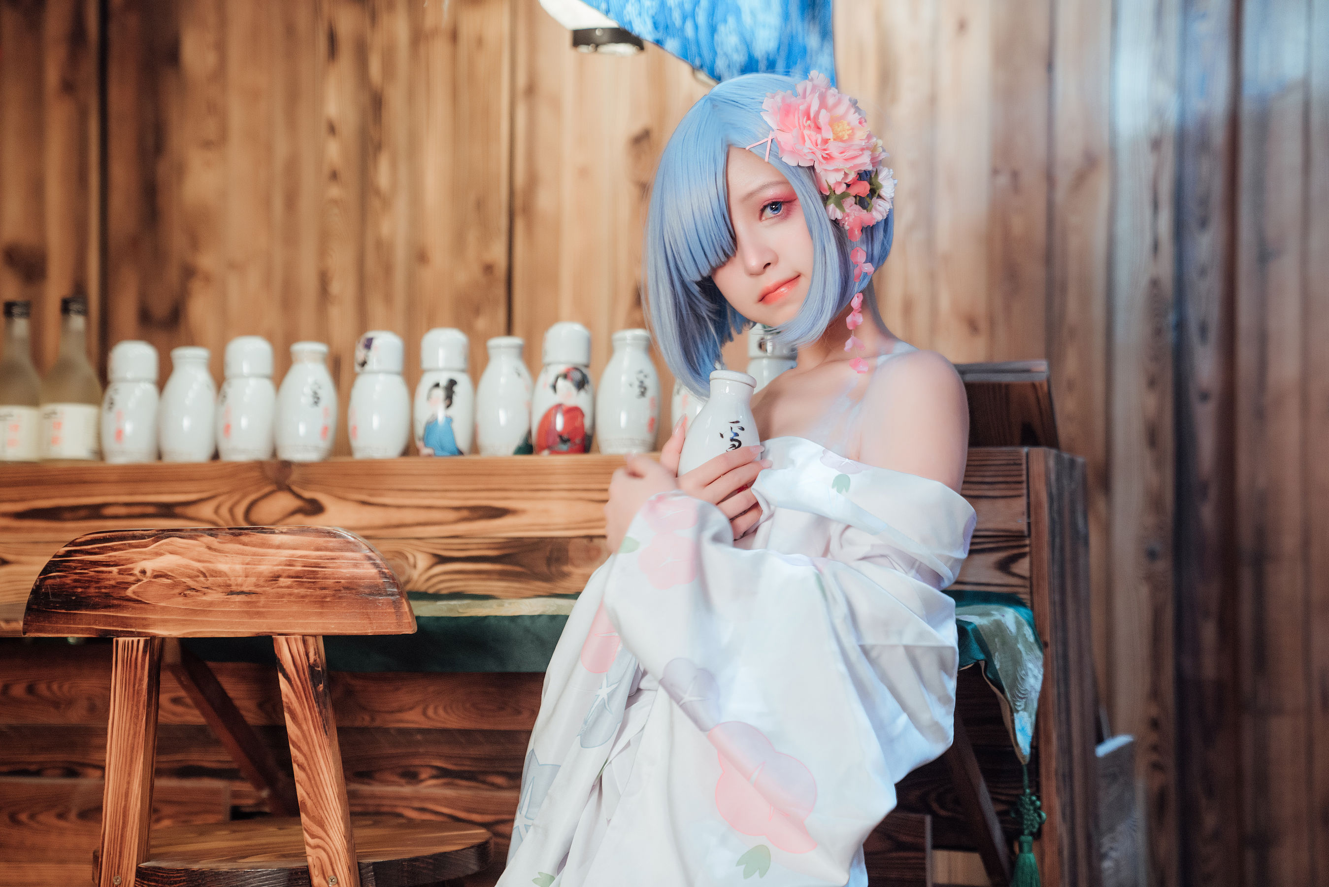 [网红COSER] 美少女晕崽 - 和服雷姆  第33张