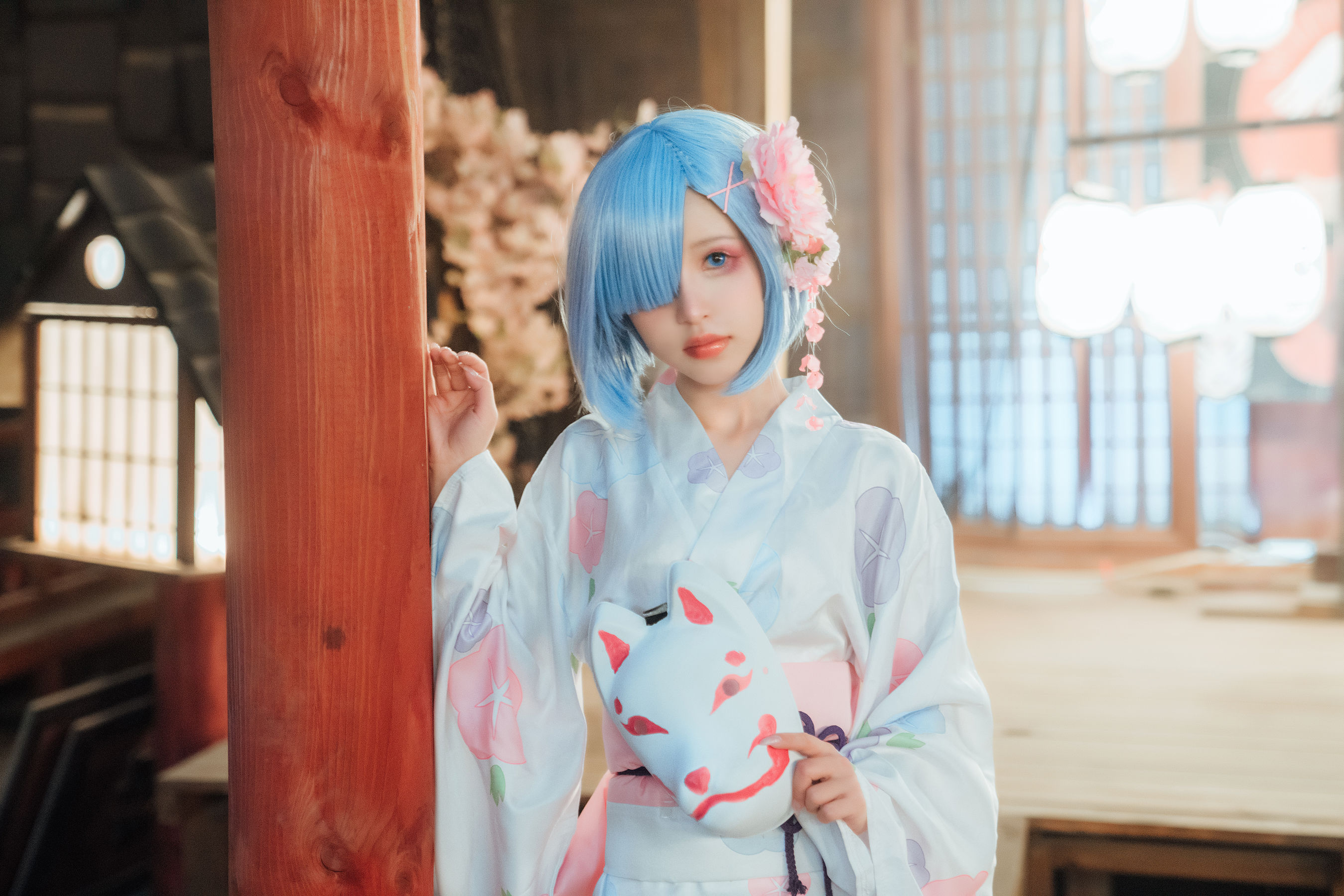 [网红COSER] 美少女晕崽 - 和服雷姆  第21张