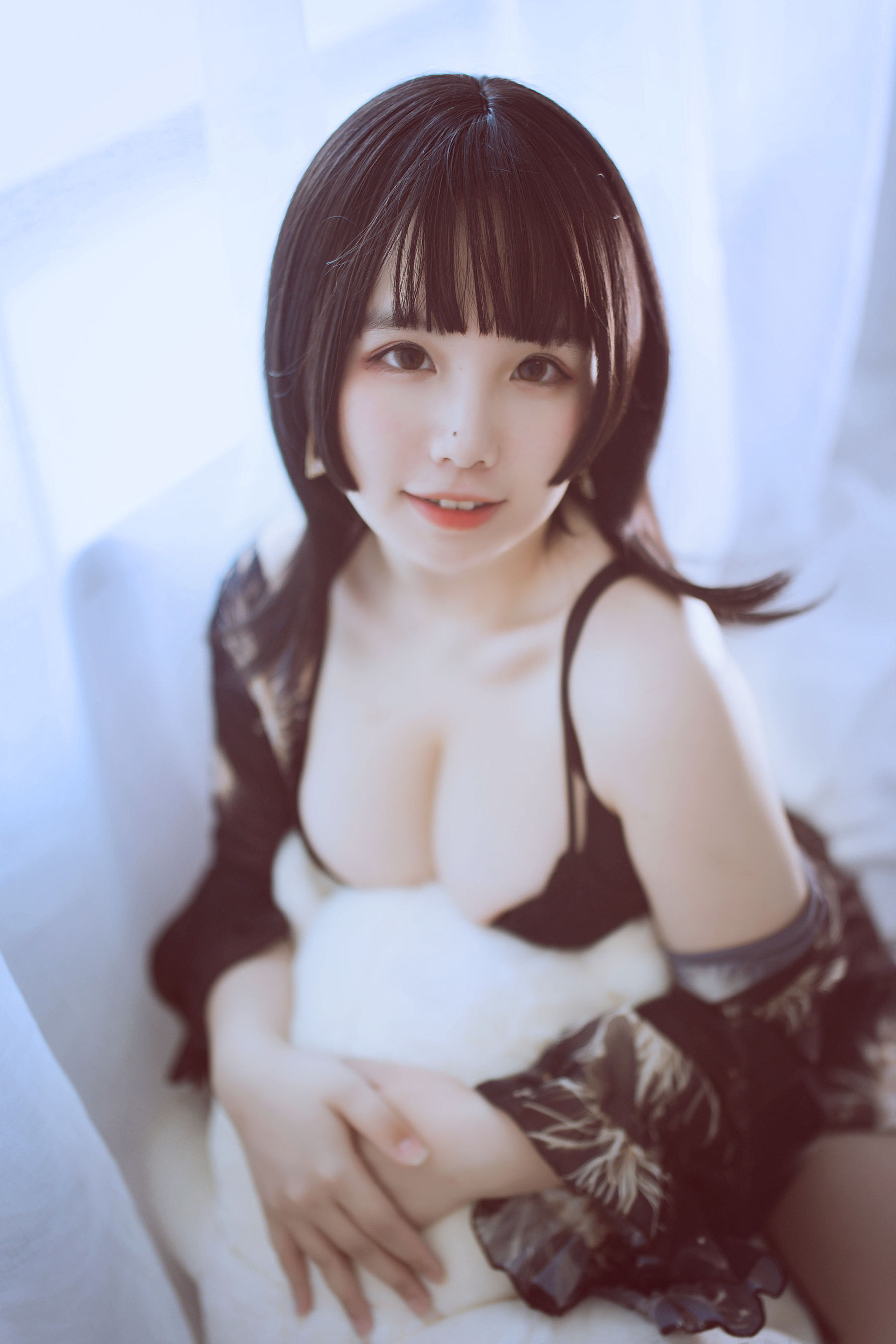 [网红COSER] 草半半宝宝 - 黑色吊带  第5张