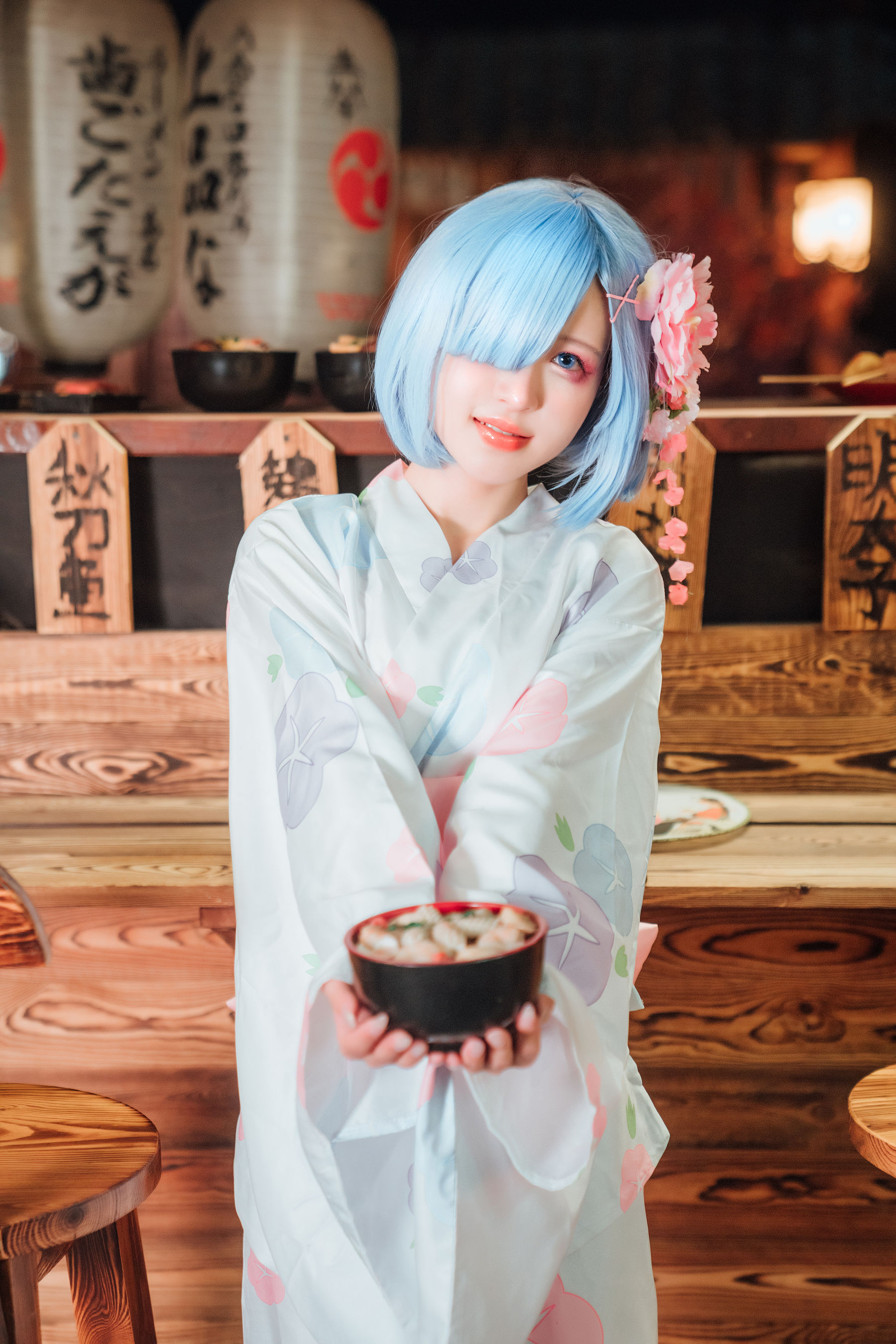 [网红COSER] 美少女晕崽 - 和服雷姆  第4张