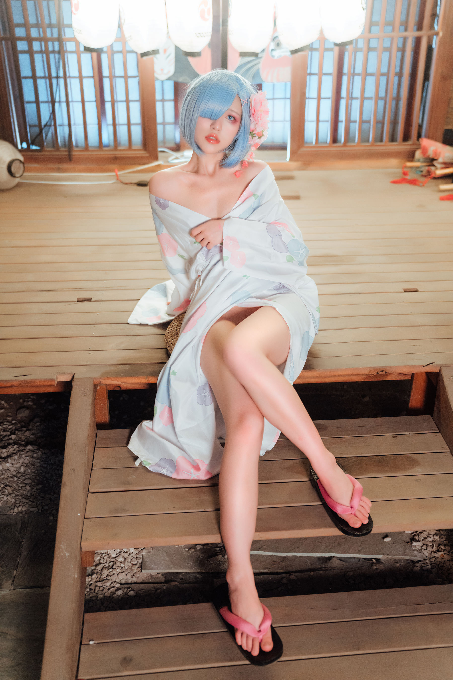 [网红COSER] 美少女晕崽 - 和服雷姆  第27张