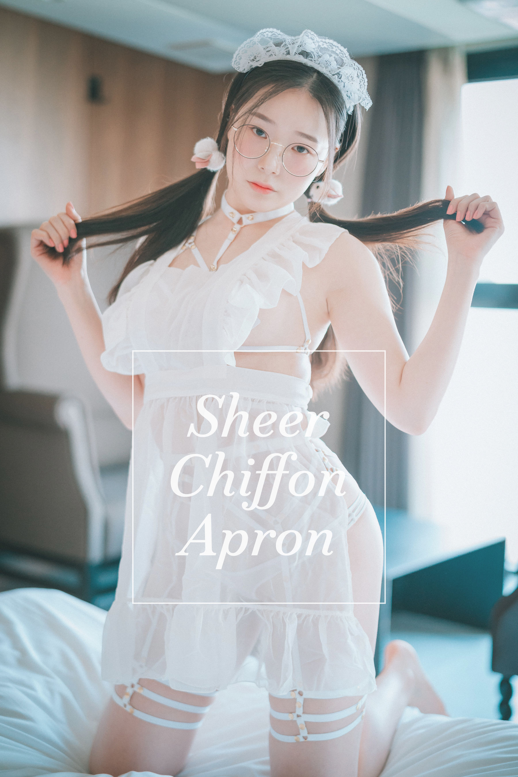 [DJAWA]  PIA - Sheer Chiffon Apron