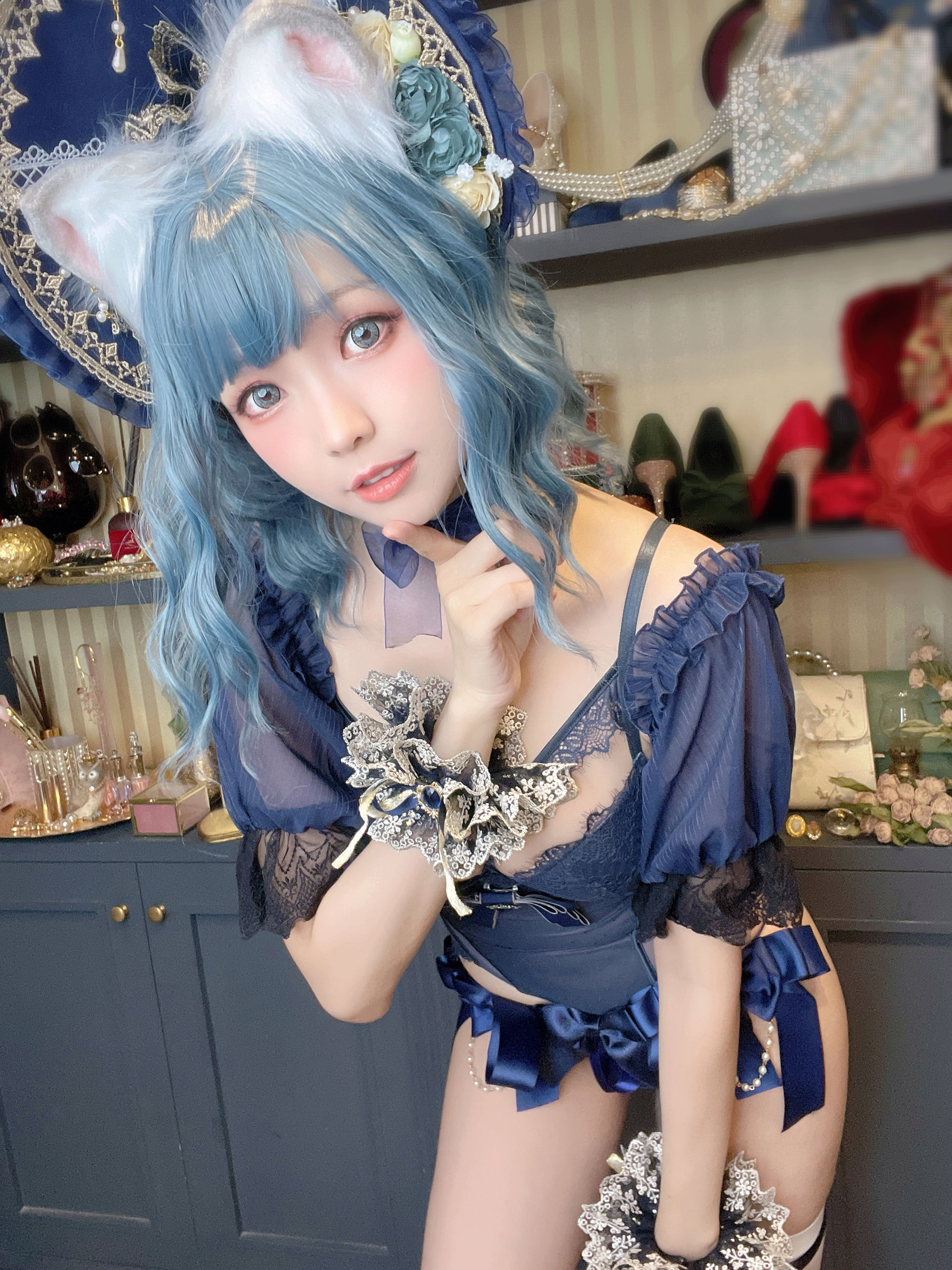 [福利COS] Ely_eee(ElyEE子) - Scottish Fold Cat Doll 摺耳貓少女人形  第16张